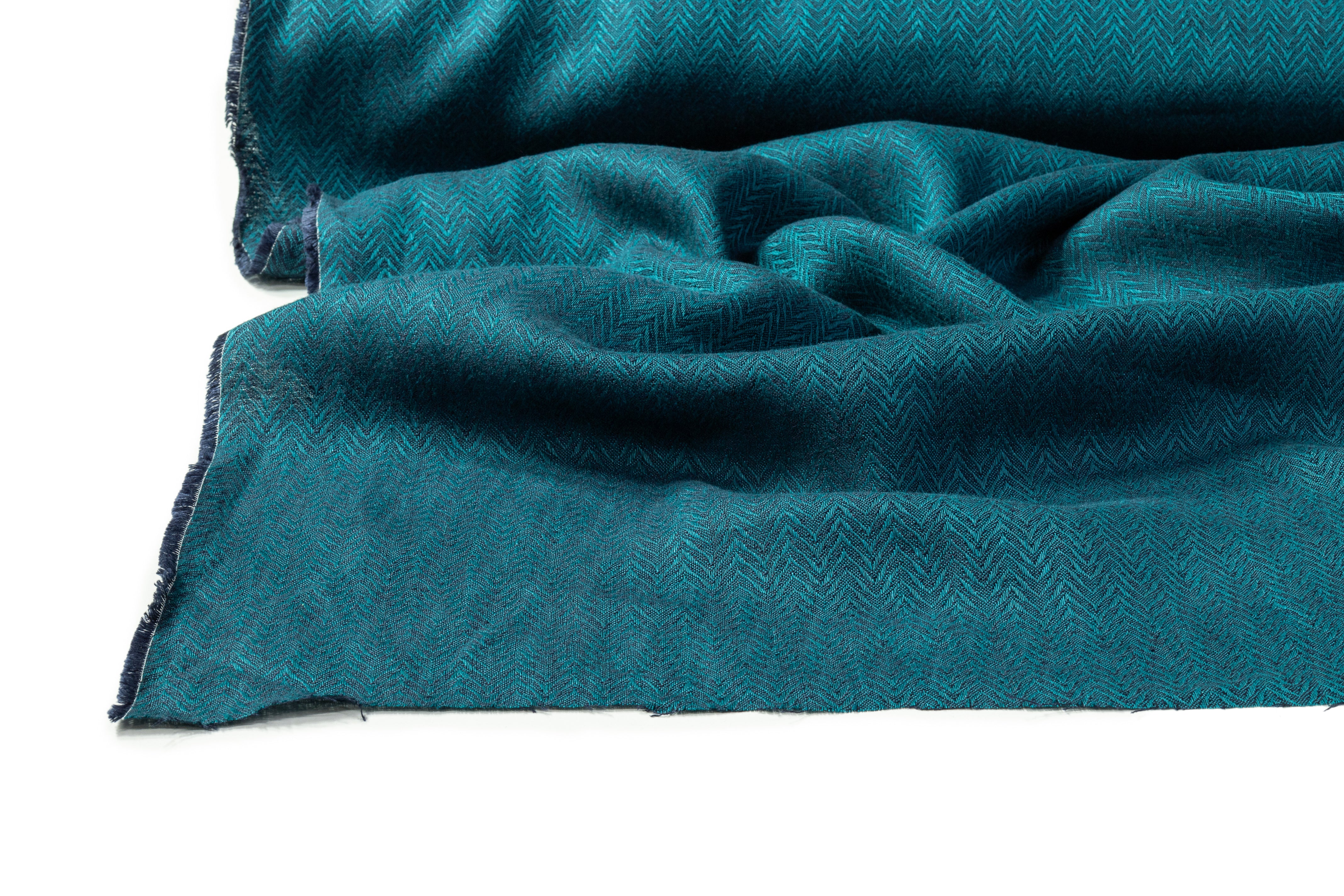 Ferla - Italian Linen Jacquard - Teal