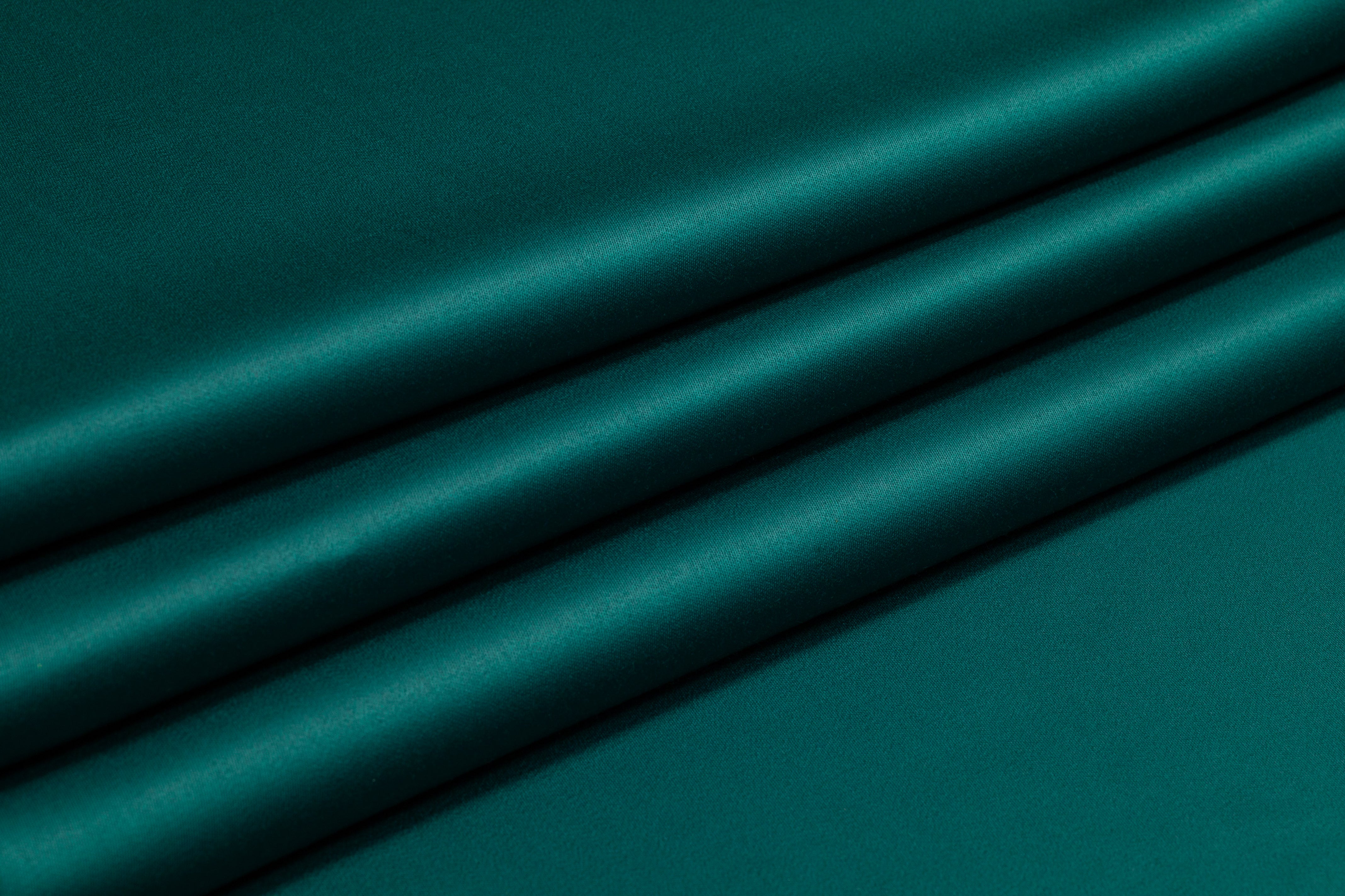 Super 150s Italian Wool Blend Satin Faille Suiting - Teal
