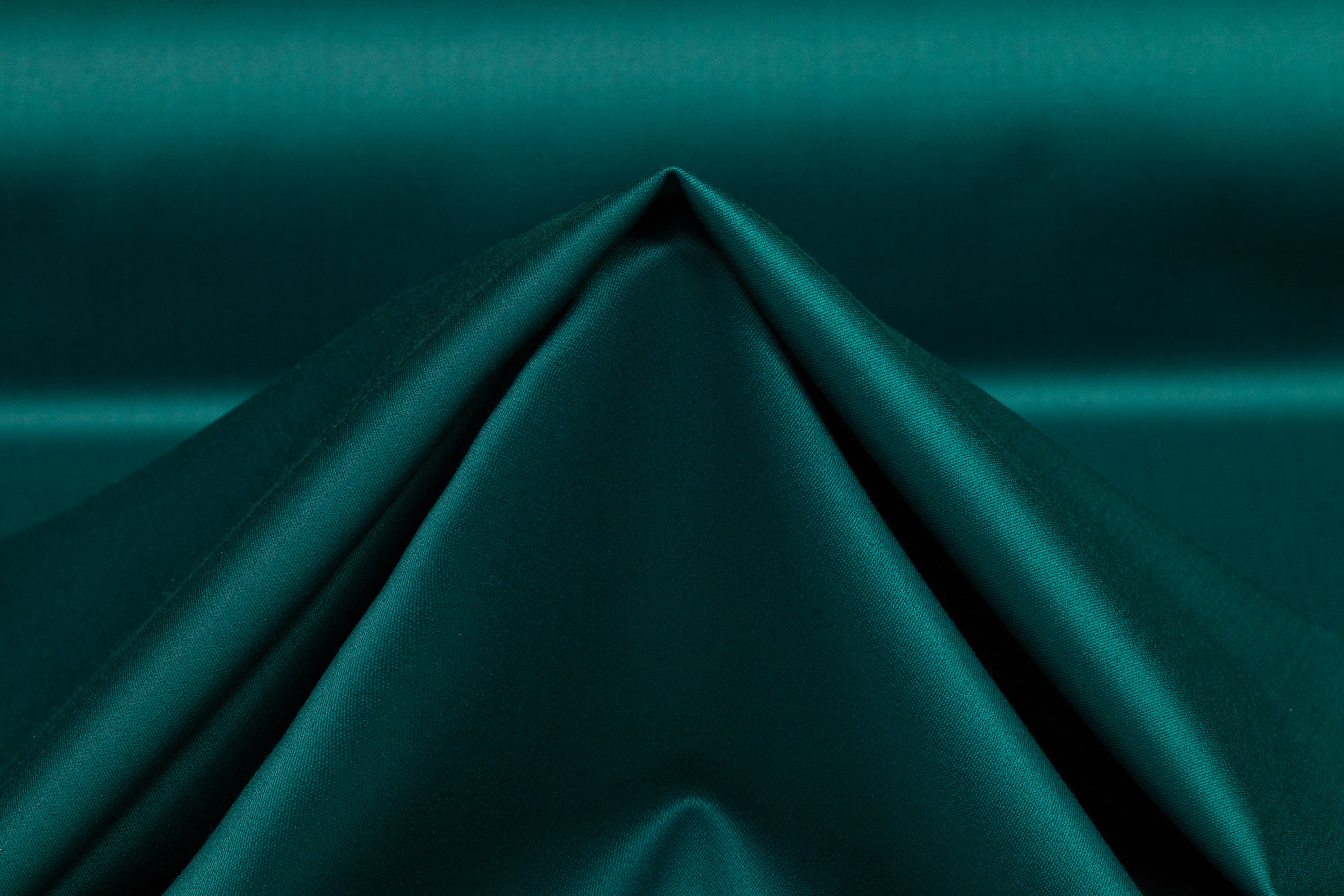 Super 150s Italian Wool Blend Satin Faille Suiting - Teal