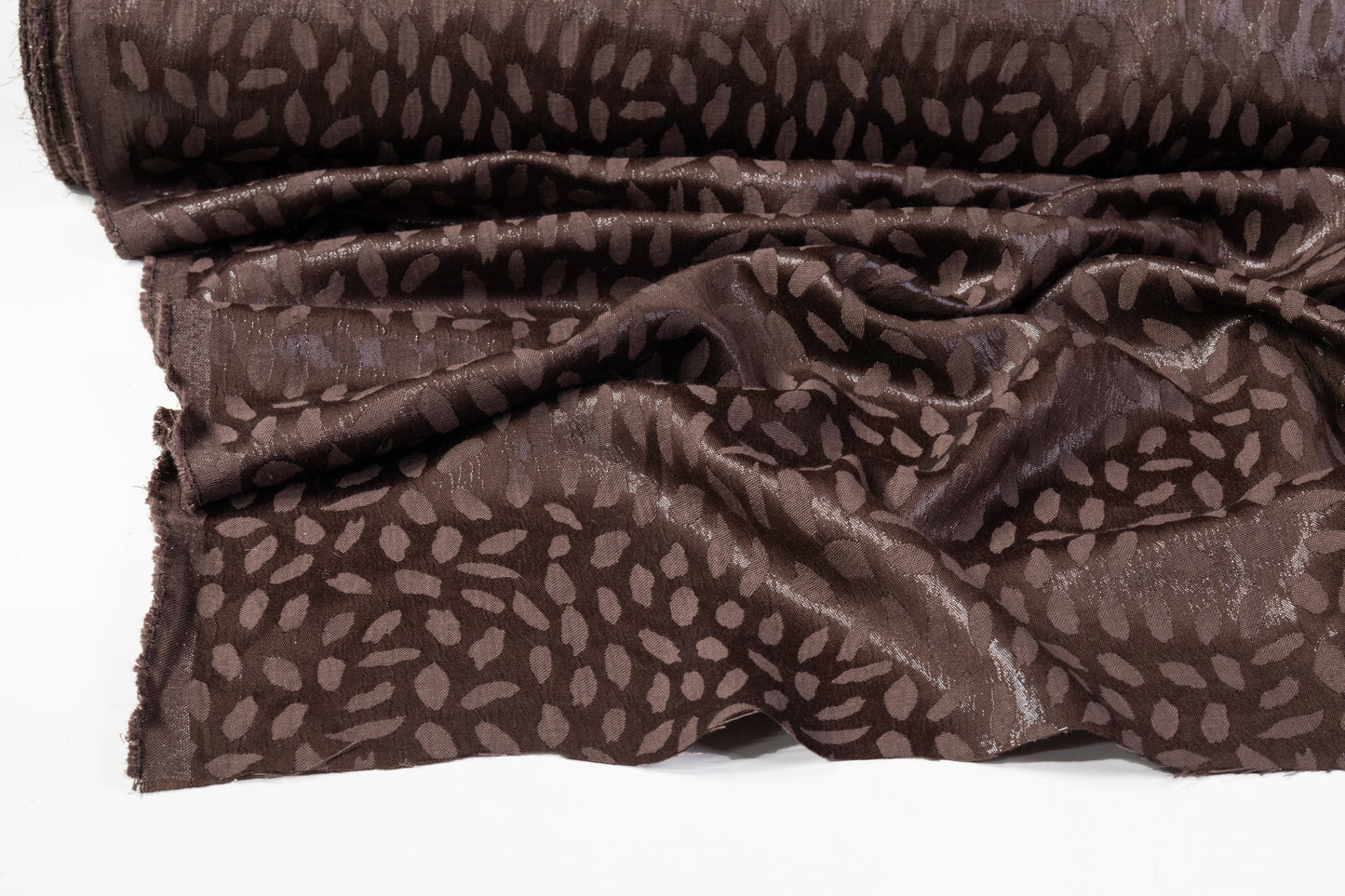 Abstract Metallic Brocade - Brown