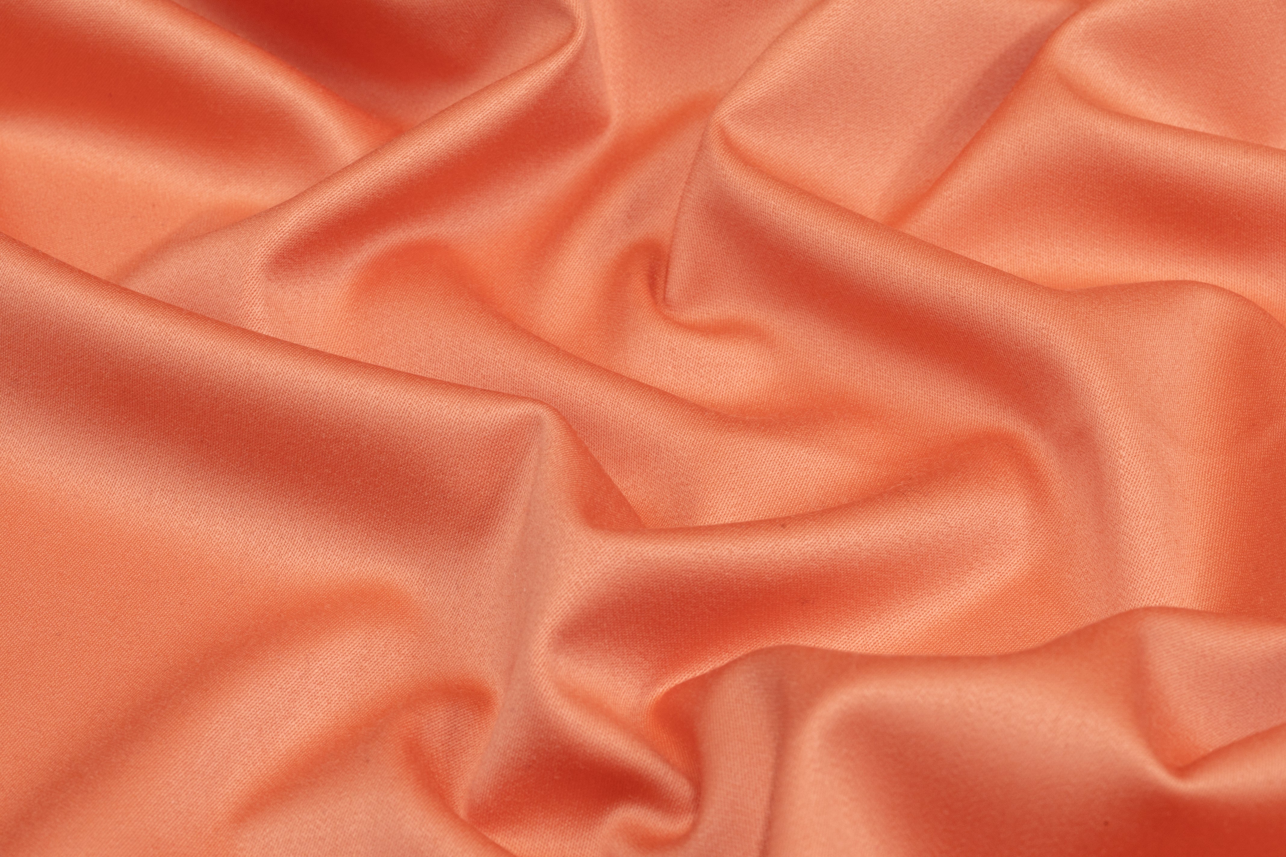 Super 150s Italian Wool Blend Satin Faille Suiting - Coral