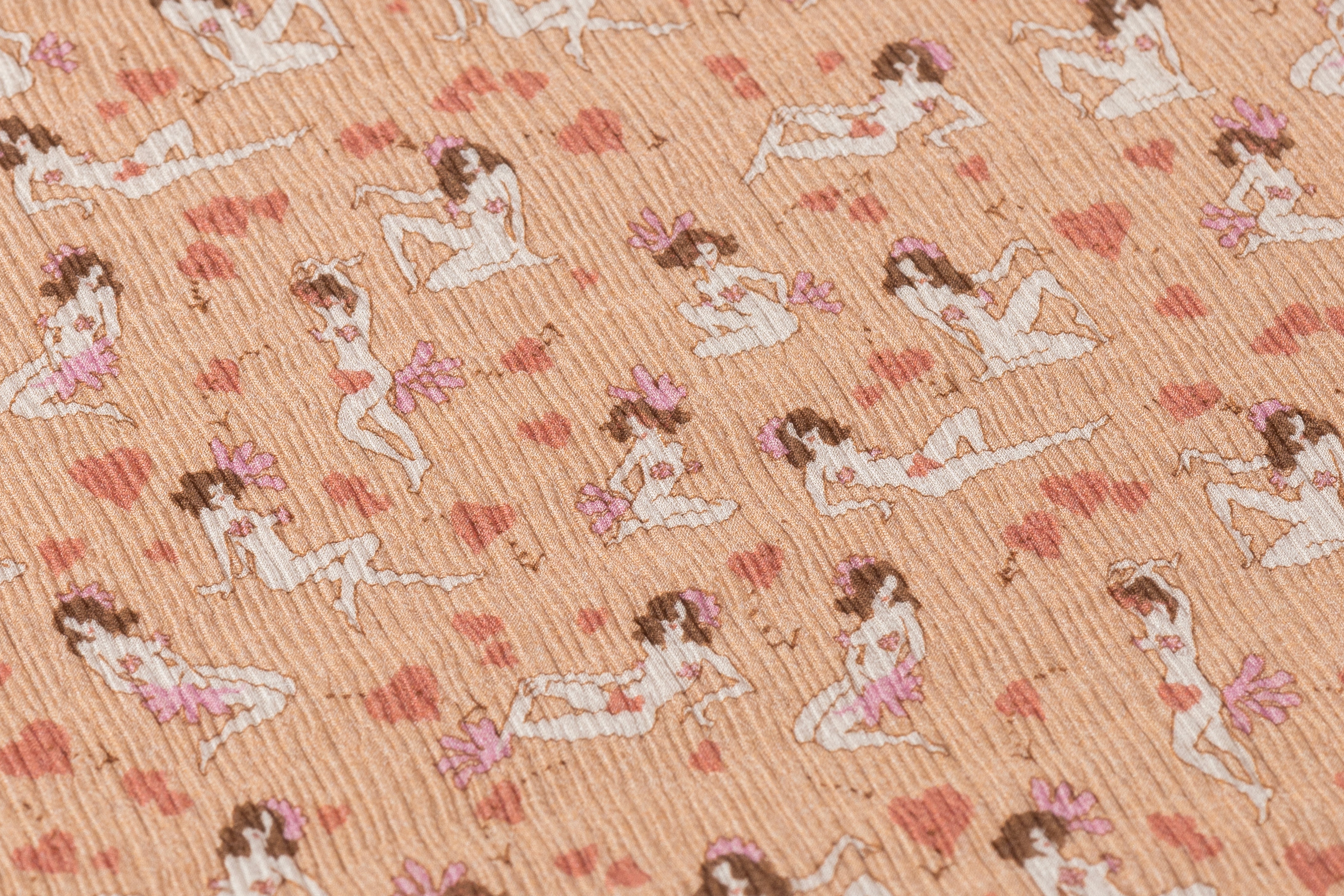 Italian Crinkled Silk Chiffon - Peachy Blush