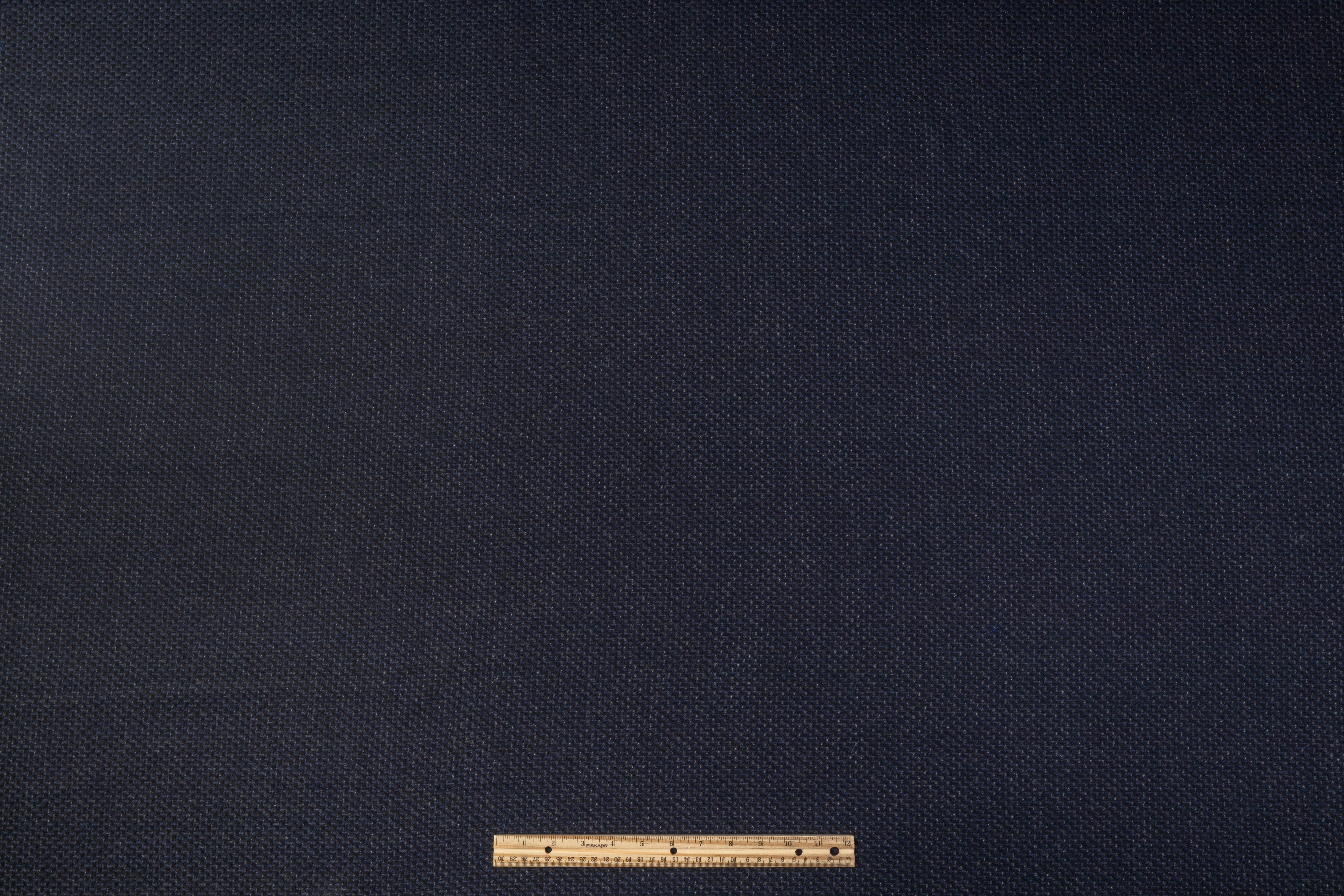 Italian Wool Cashmere Coating - Navy Blue / Black