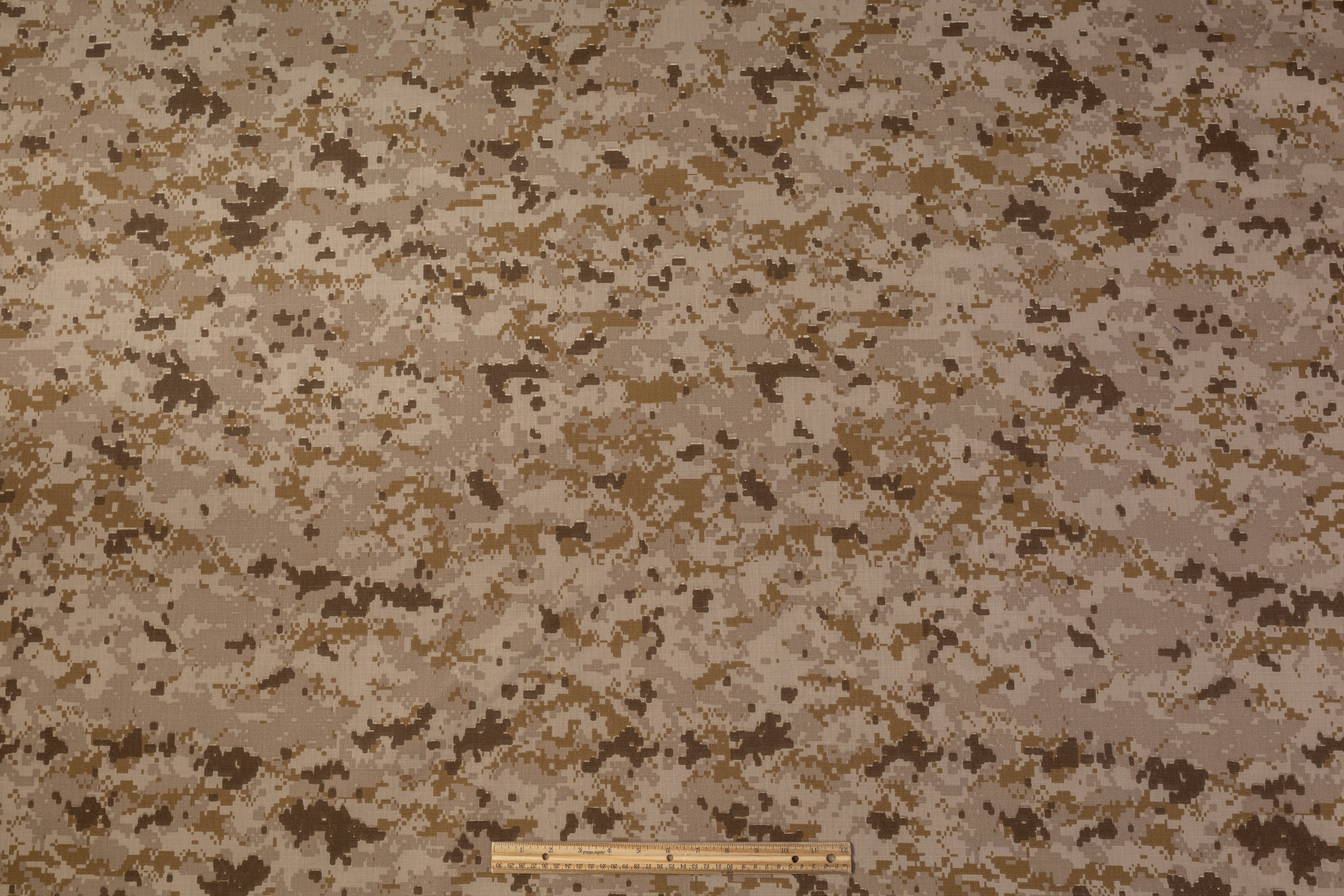 Army Fatigue Rip Stop Cotton Nylon Canvas - Brown