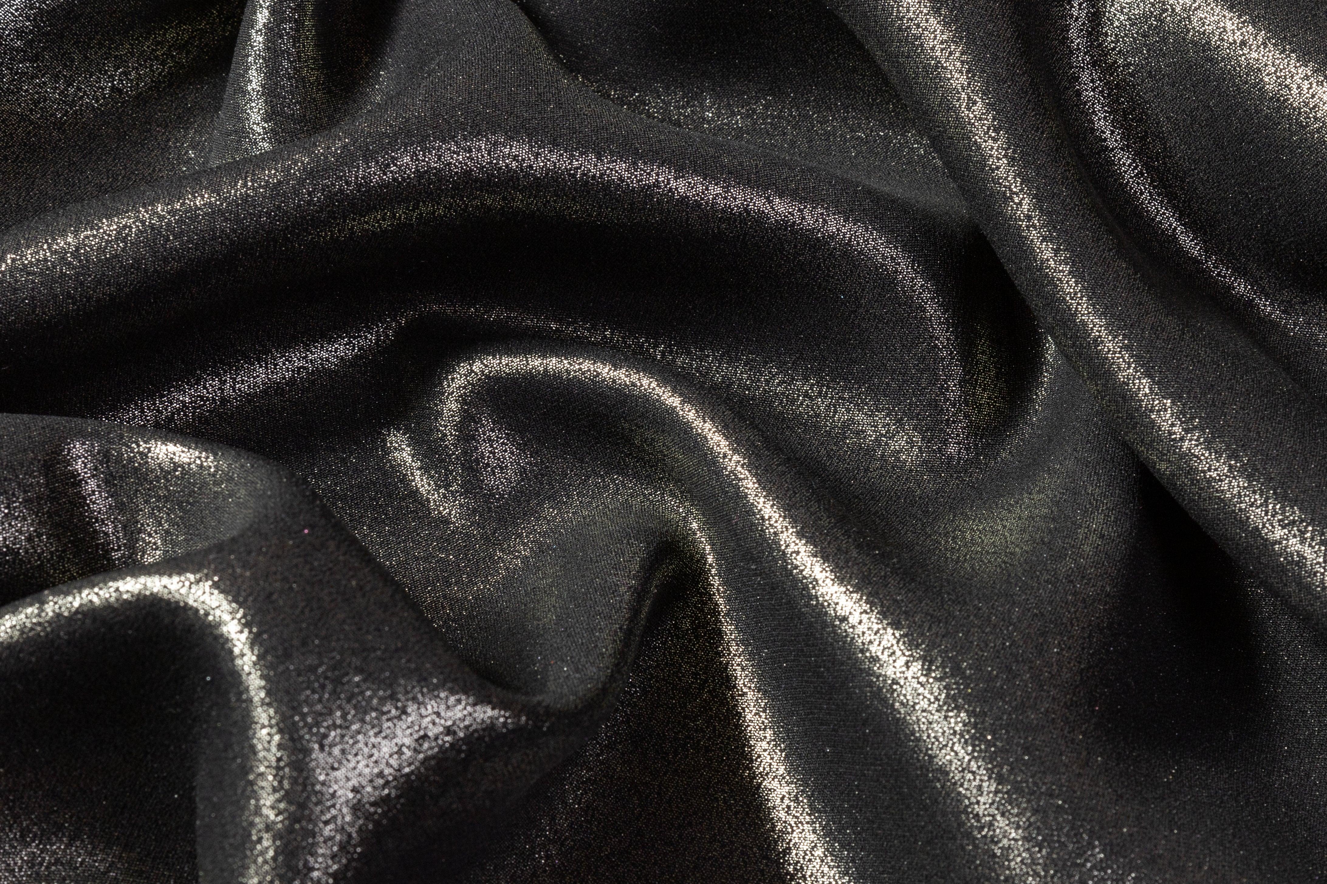 Laminated Italian Silk Crepe - Charcoal Gray