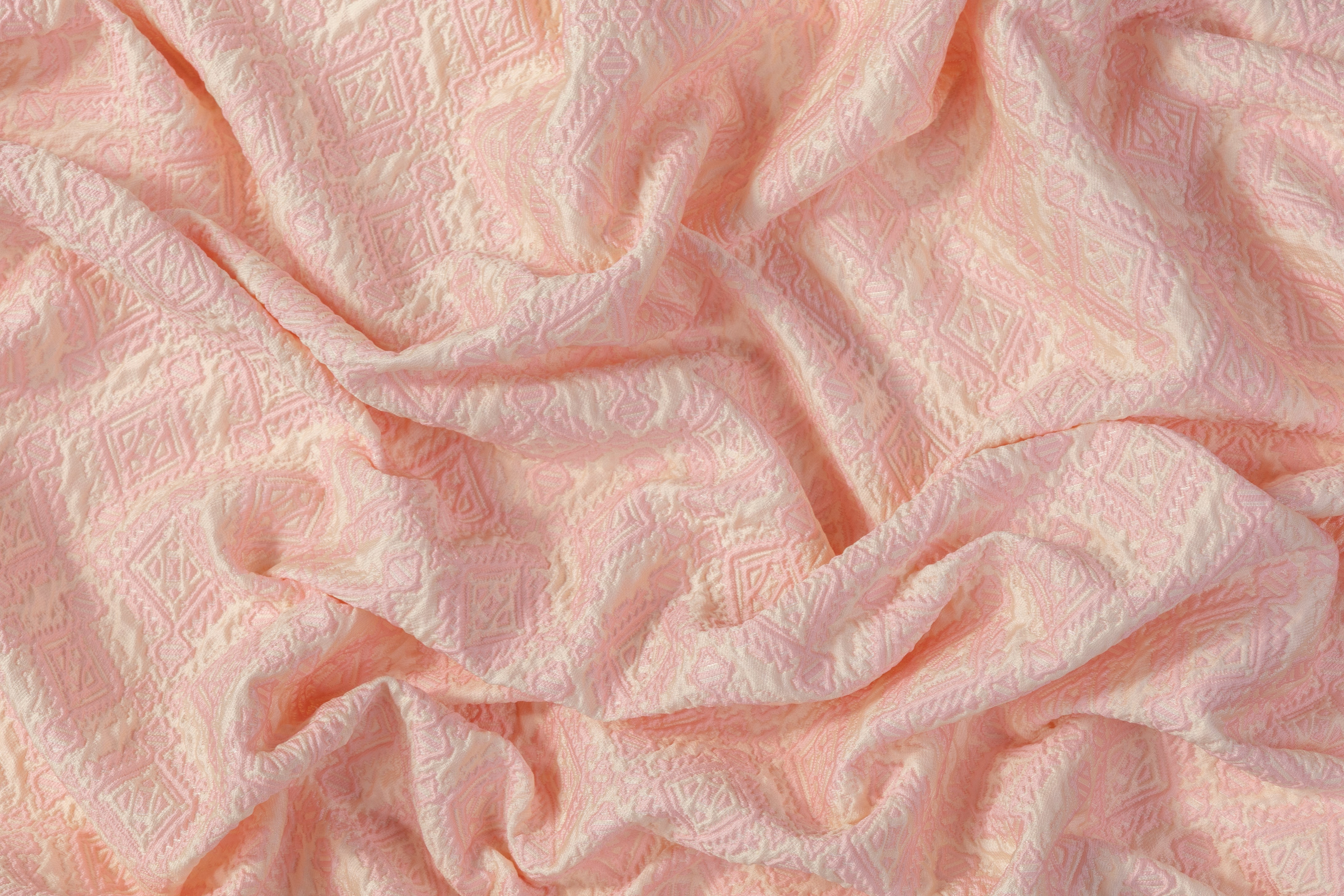 Crushed Diamond Brocade - Pink