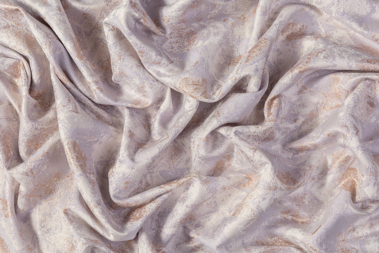 Abstract Metallic Brocade - Rose Gold / Lilac