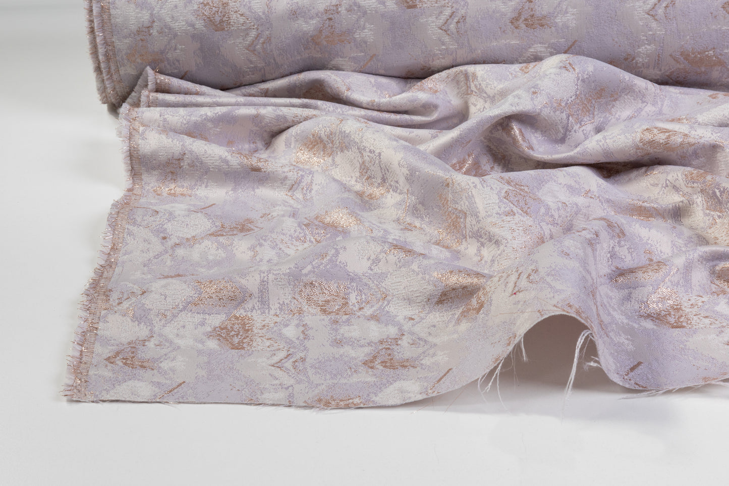 Abstract Metallic Brocade - Rose Gold / Lilac