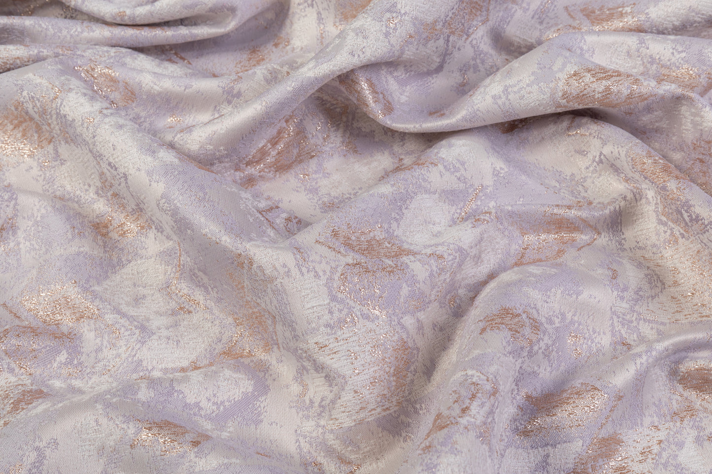 Abstract Metallic Brocade - Rose Gold / Lilac