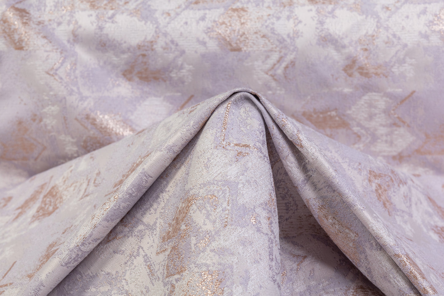 Abstract Metallic Brocade - Rose Gold / Lilac