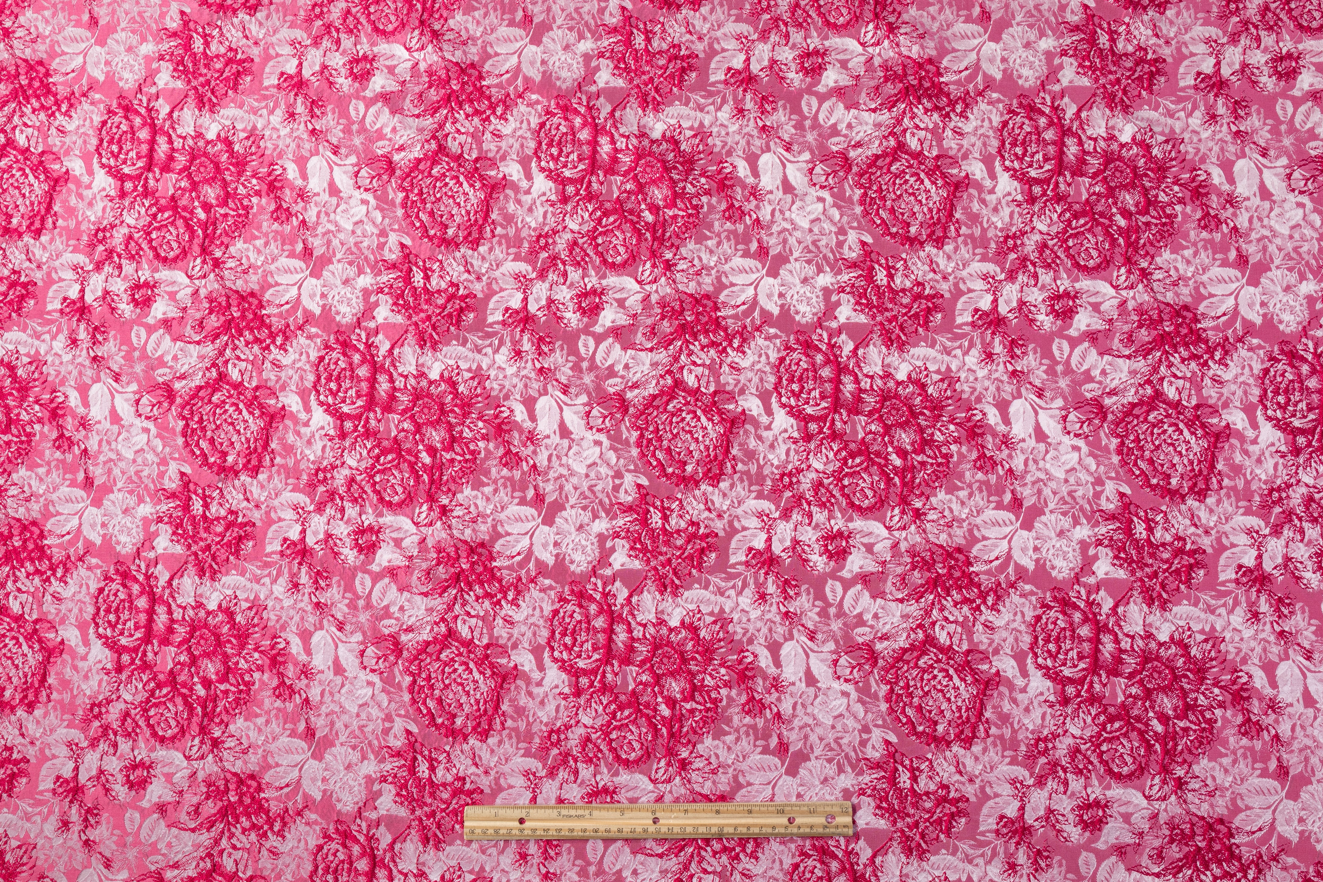 Floral Italian Brocade - Magenta