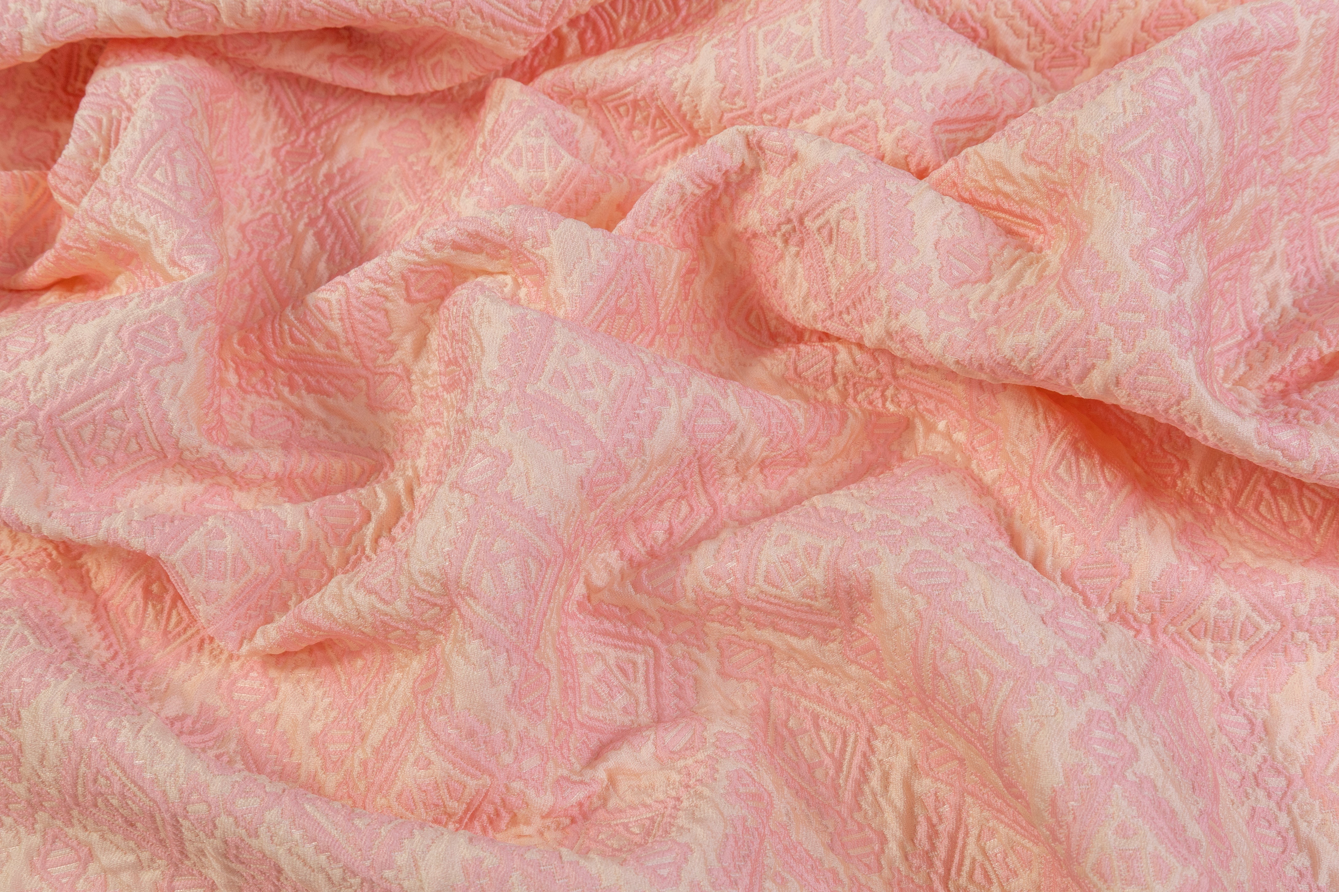 Crushed Diamond Brocade - Pink