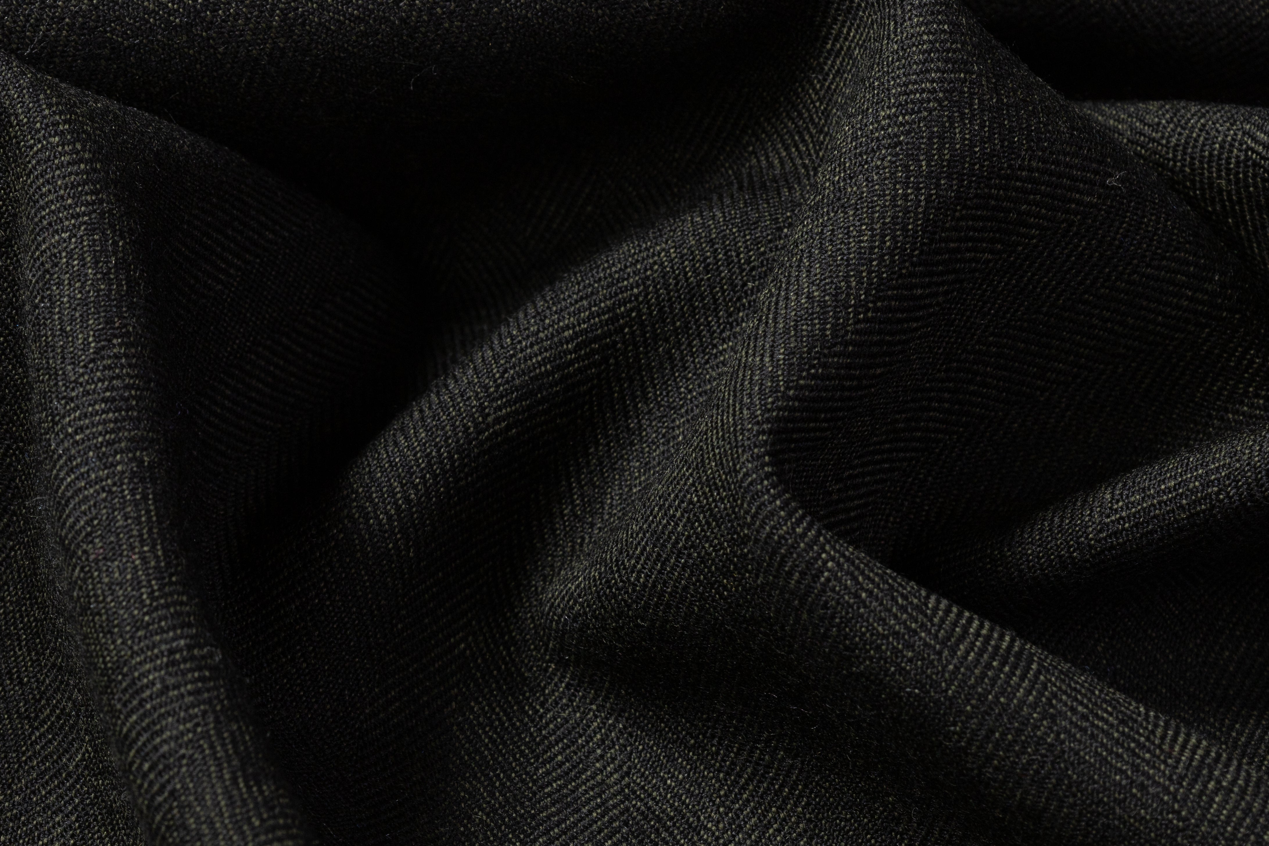 Herringbone English Heritage Twist Wool - Charcoal Gray