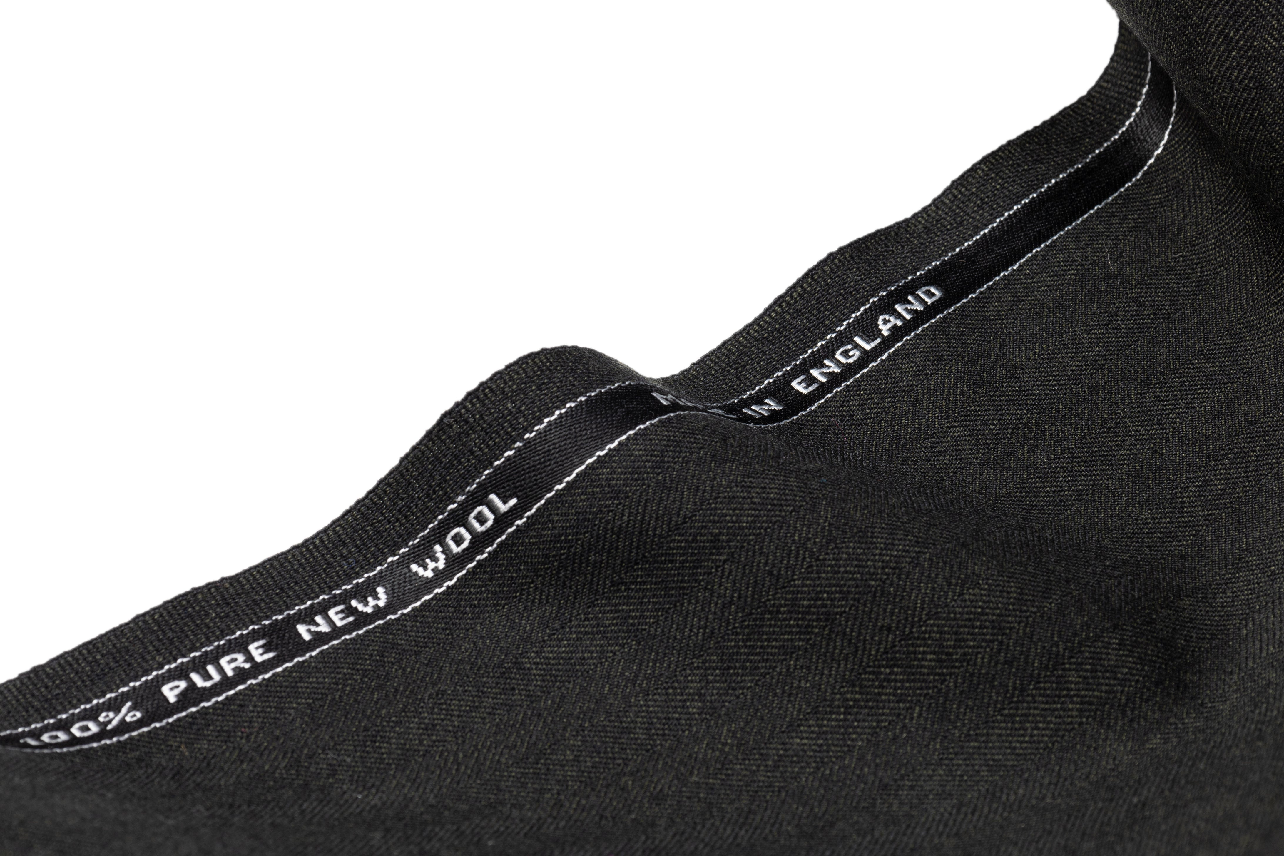 Herringbone English Heritage Twist Wool - Charcoal Gray