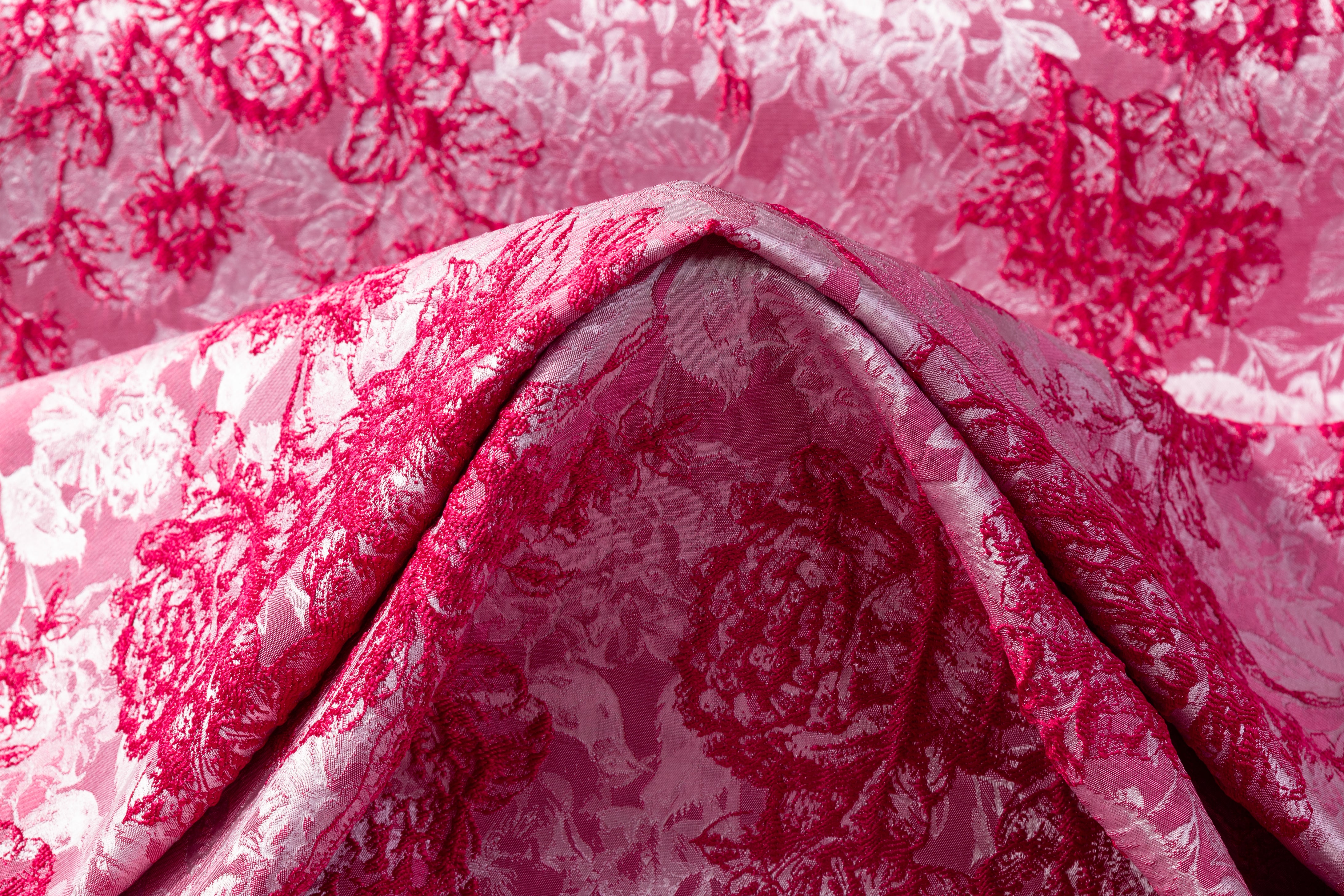 Floral Italian Brocade - Magenta