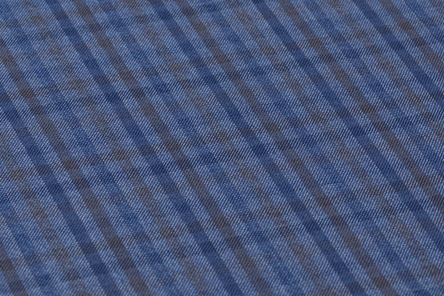 Checked Italian Wool Suiting - Blue