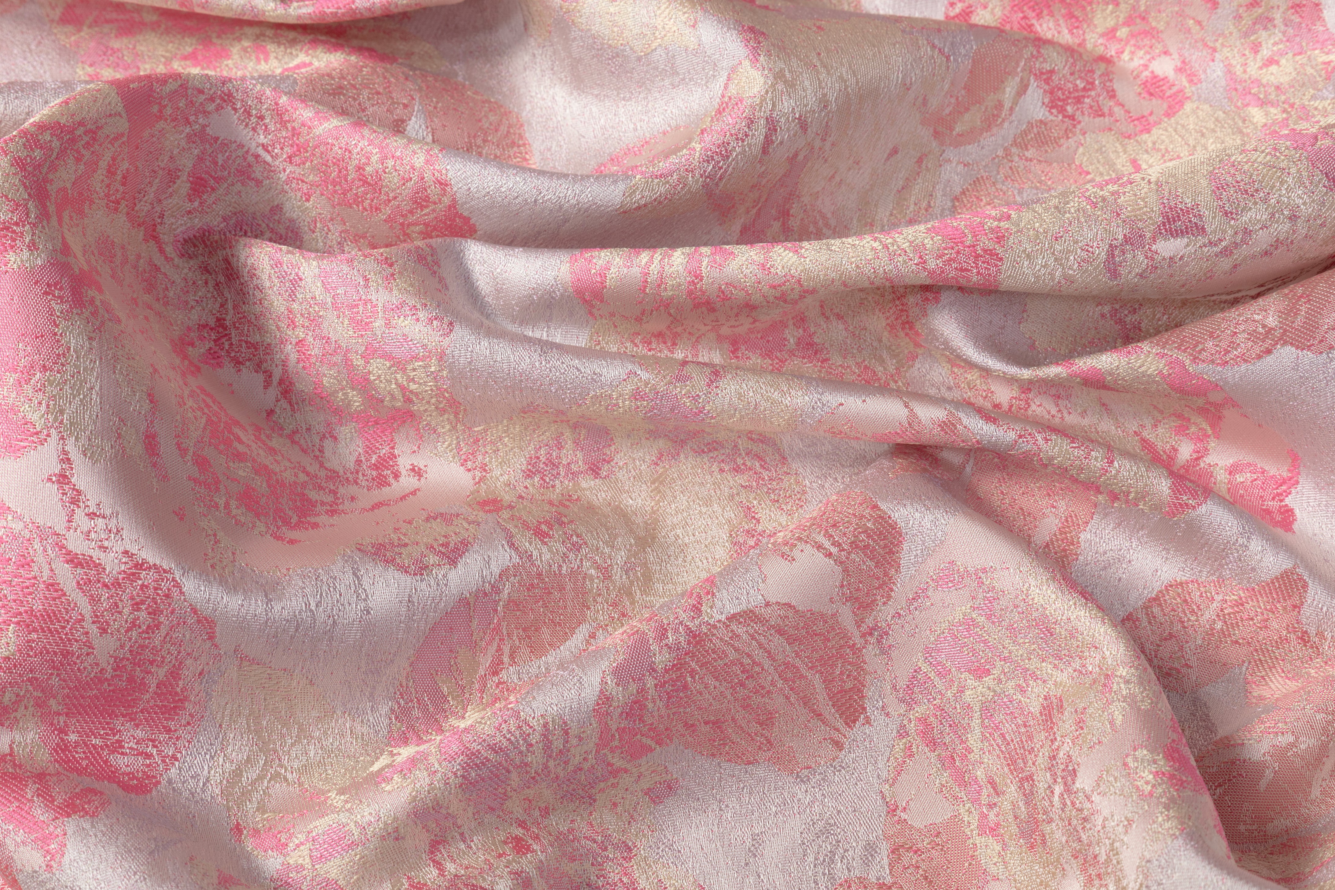 Floral Brocade - Pink / Purple / Beige