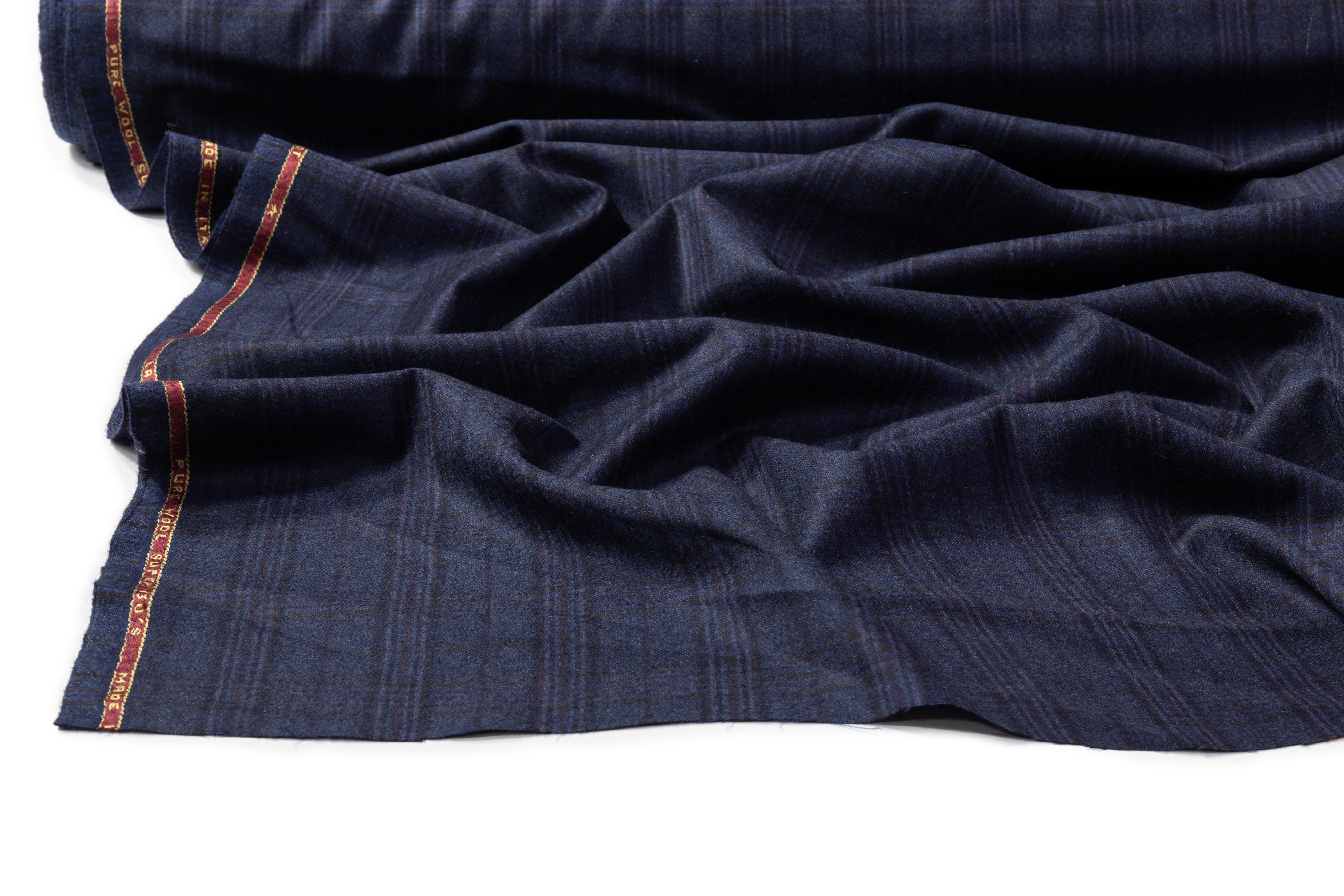 Carnet - Checked Italian Super 130s Wool Flannel Suiting - Navy