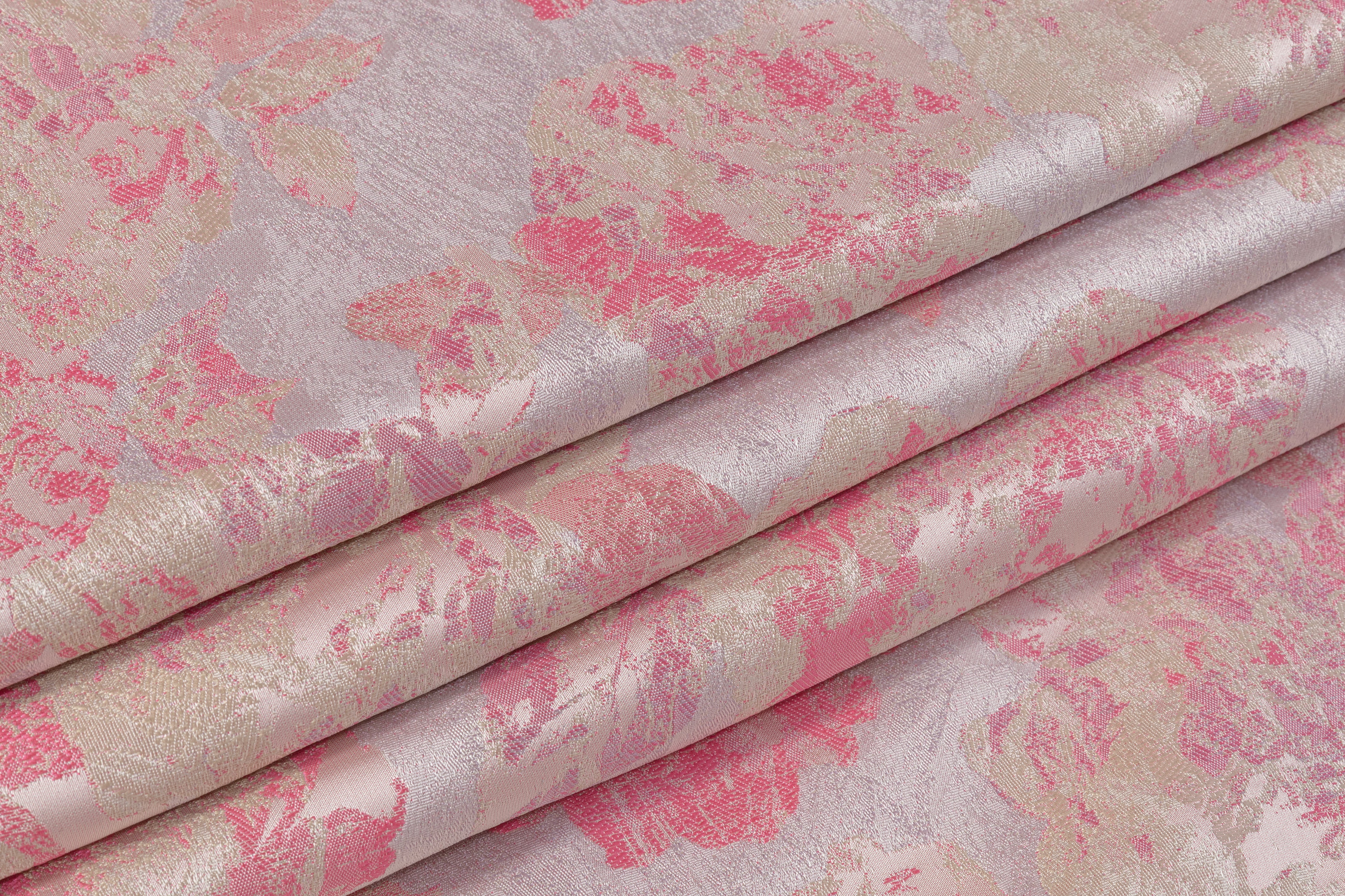 Floral Brocade - Pink / Purple / Beige
