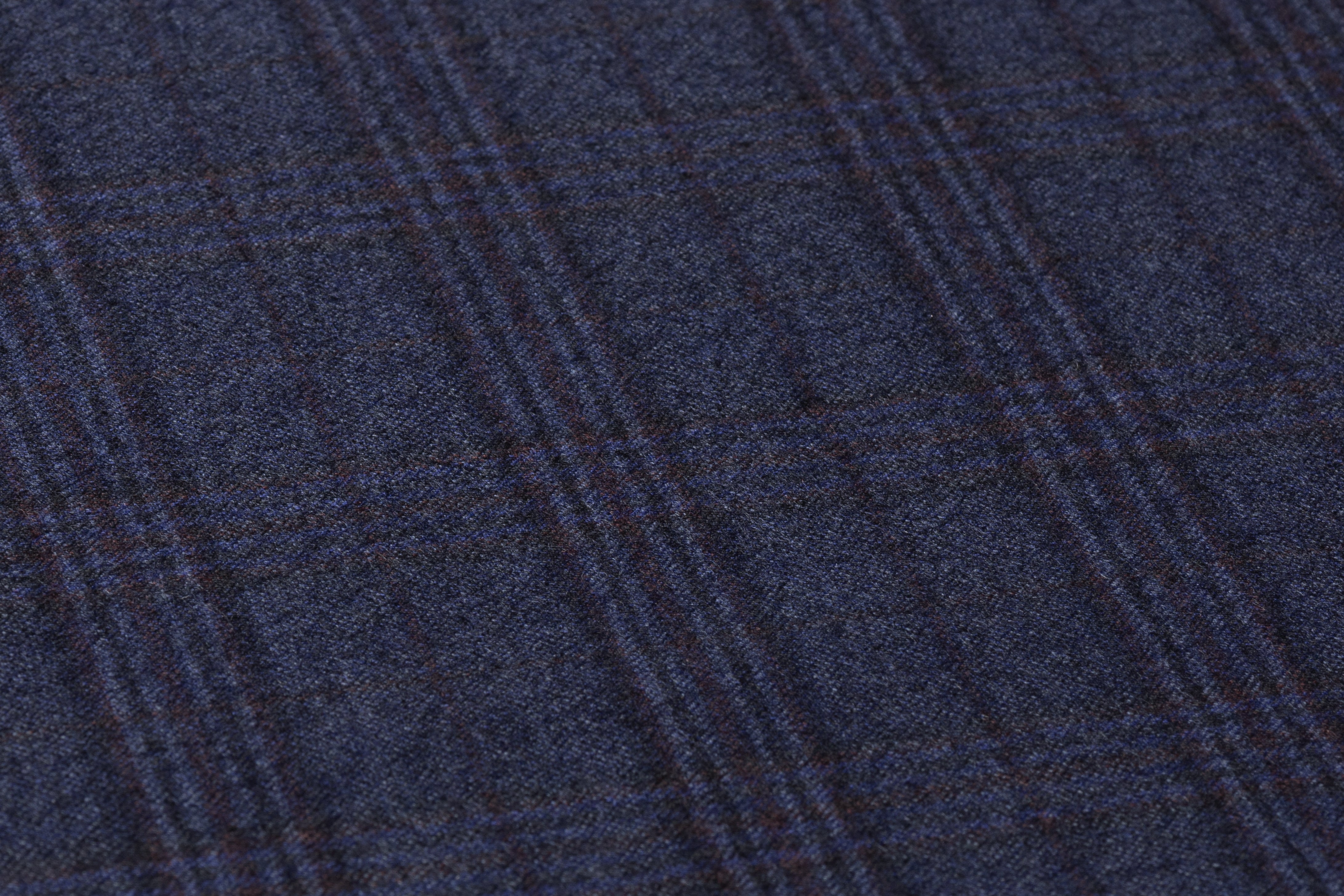 Carnet - Checked Italian Super 130s Wool Flannel Suiting - Navy