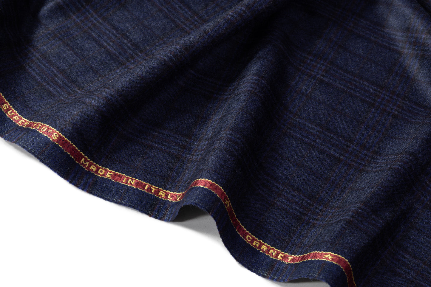 Carnet - Checked Italian Super 130s Wool Flannel Suiting - Navy