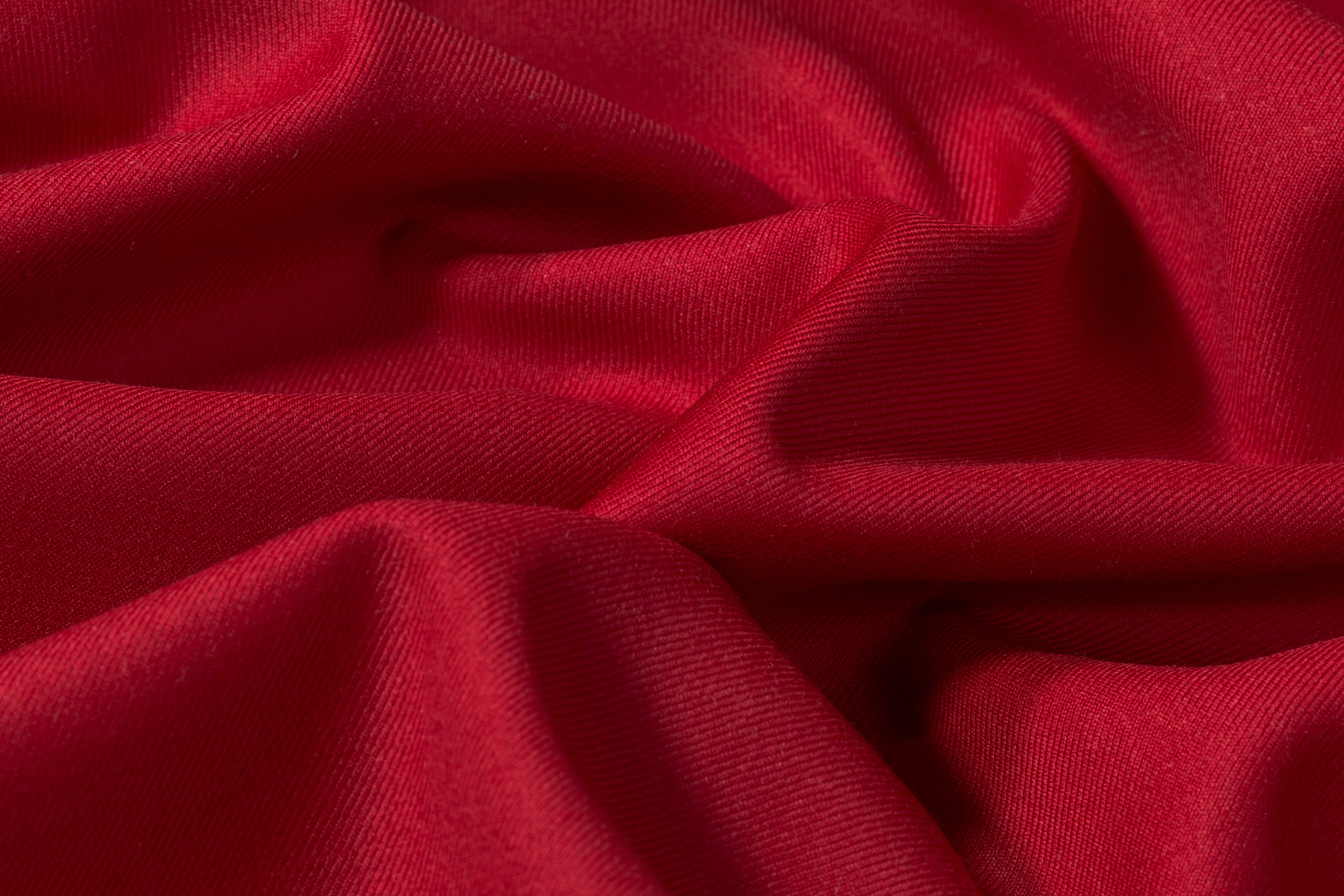 Cerruti - Caravelle Finest Natural Comfort Twill Wool Suiting - Red