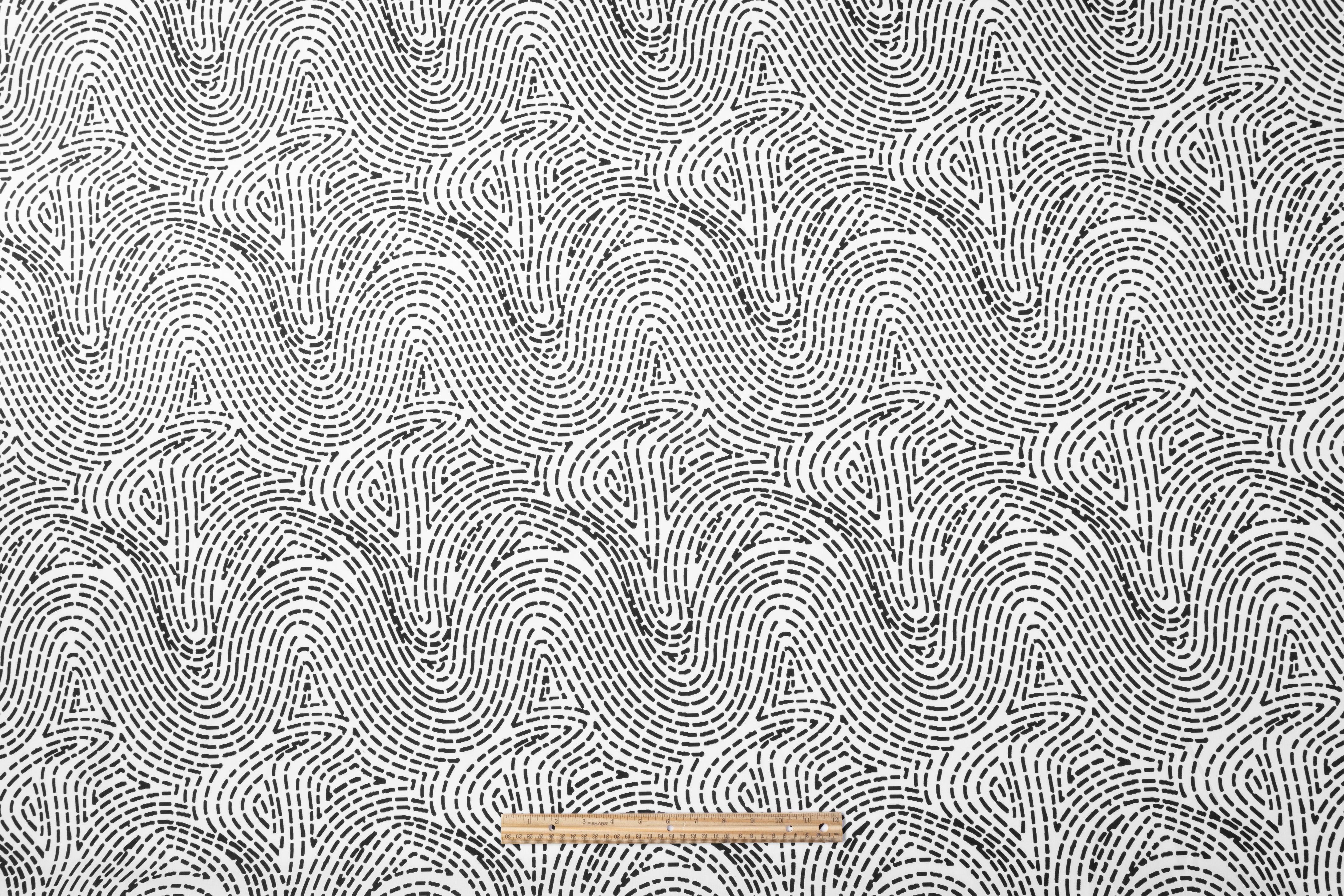 Abstract Printed Cotton - Black / White