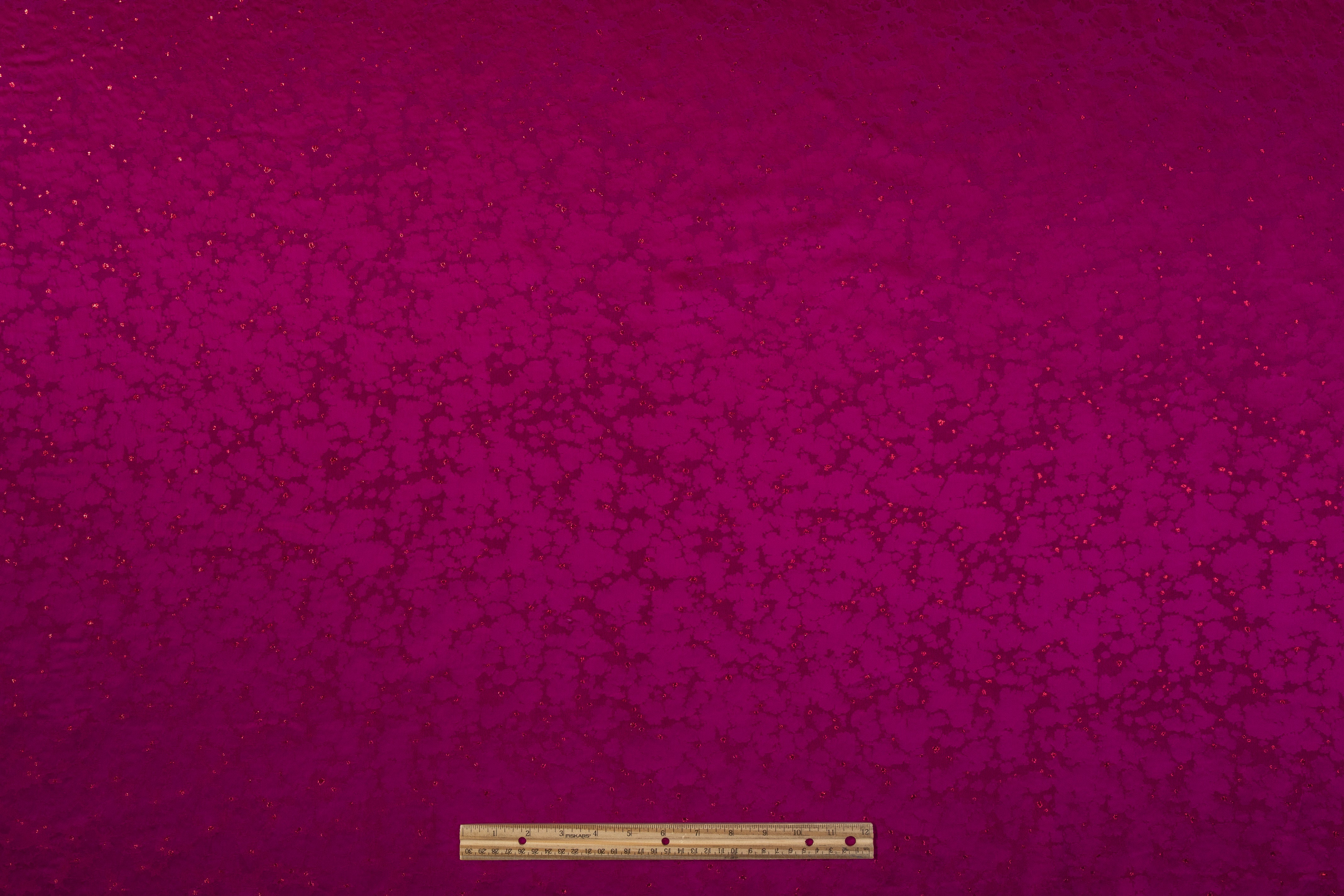 Abstract Metallic Italian Jacquard - Fuchsia