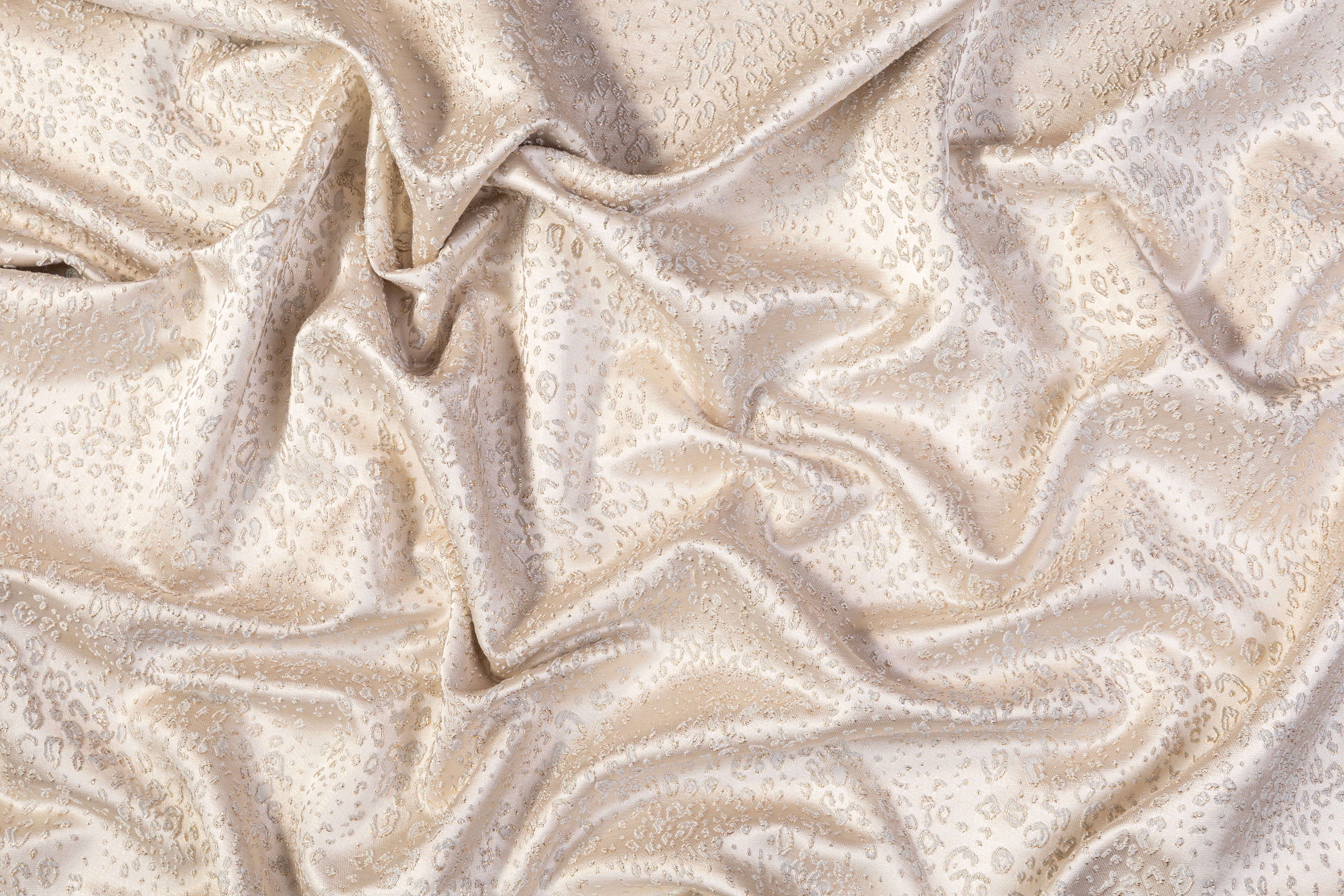 Cheetah Metallic Brocade - Light Beige
