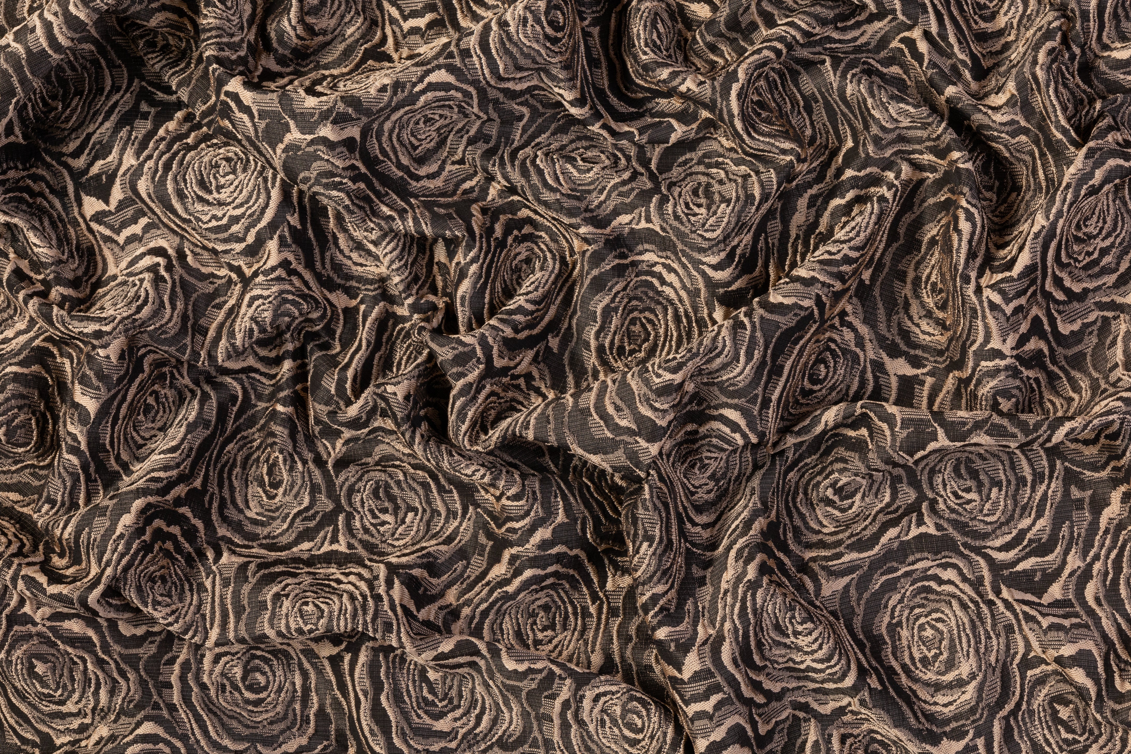 Rose Floral Brocade - Brown
