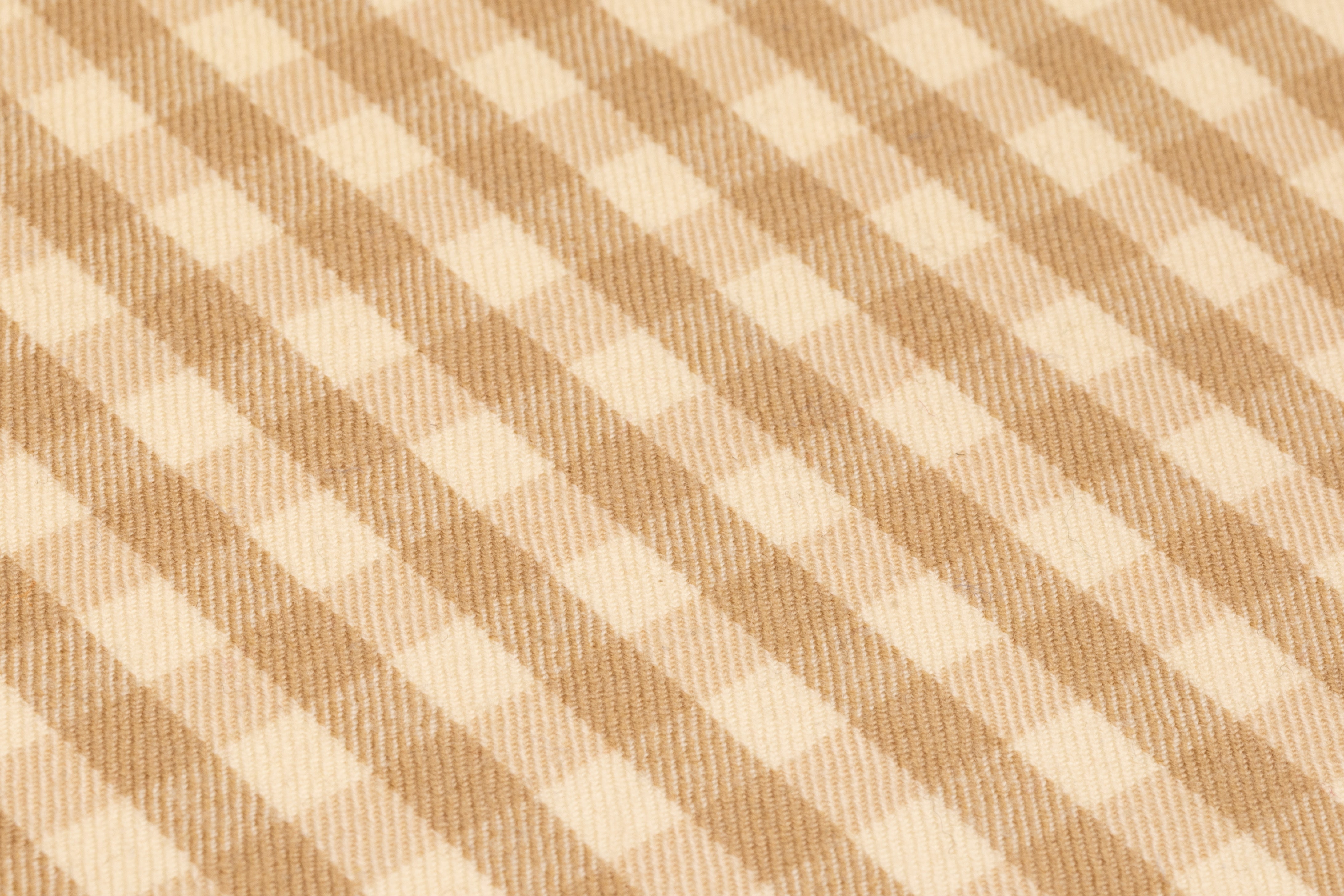 Checked Italian Wool Suiting - Beige