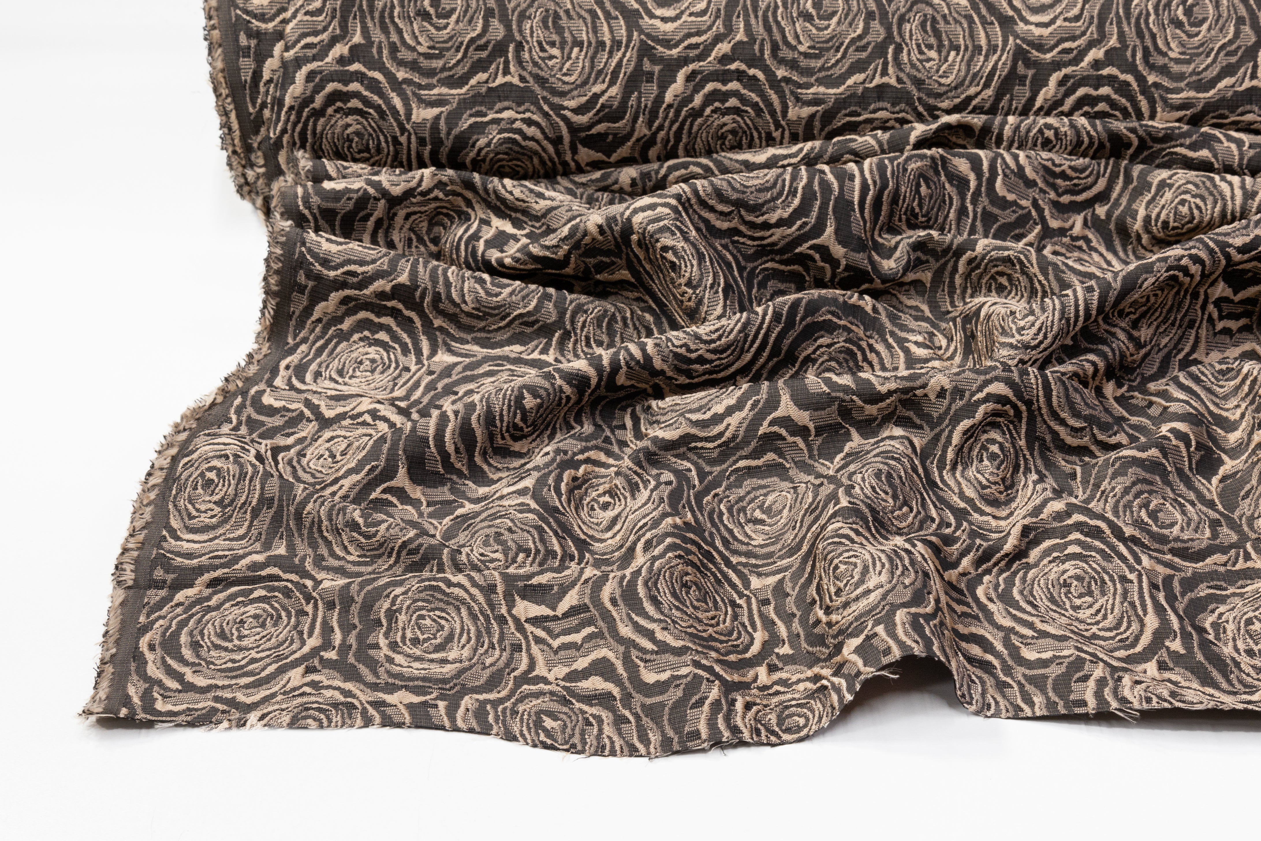 Rose Floral Brocade - Brown