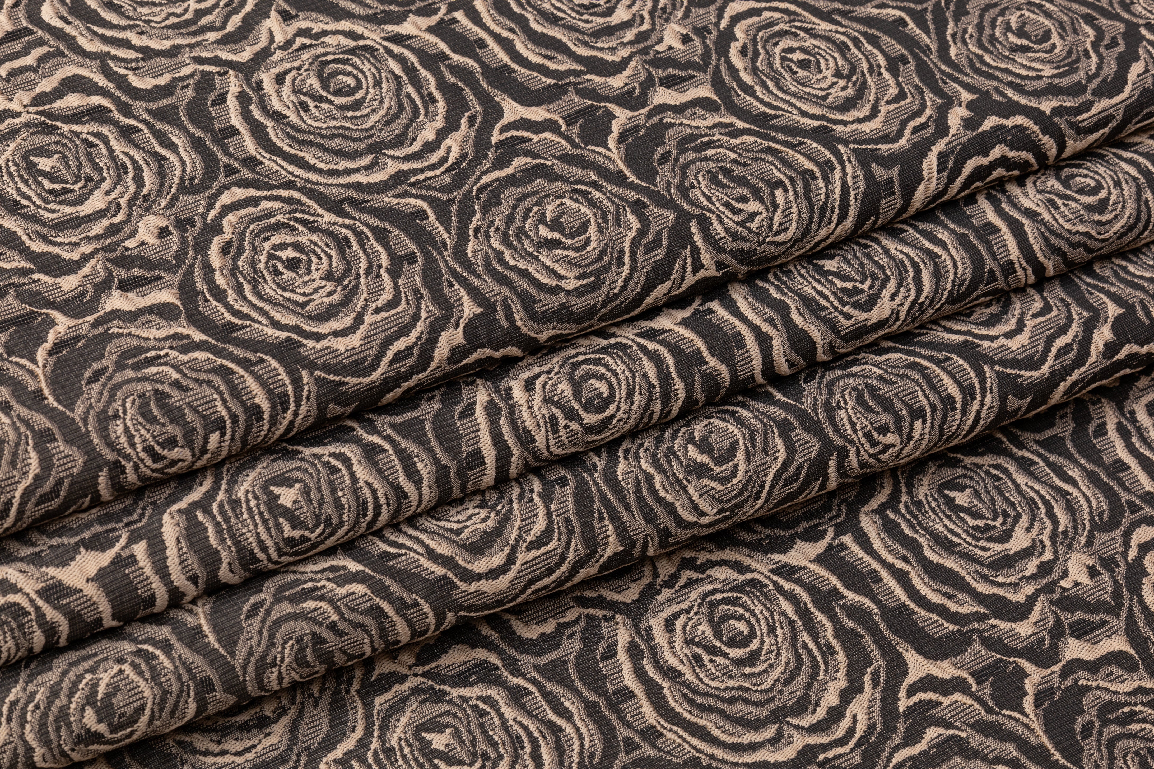Rose Floral Brocade - Brown
