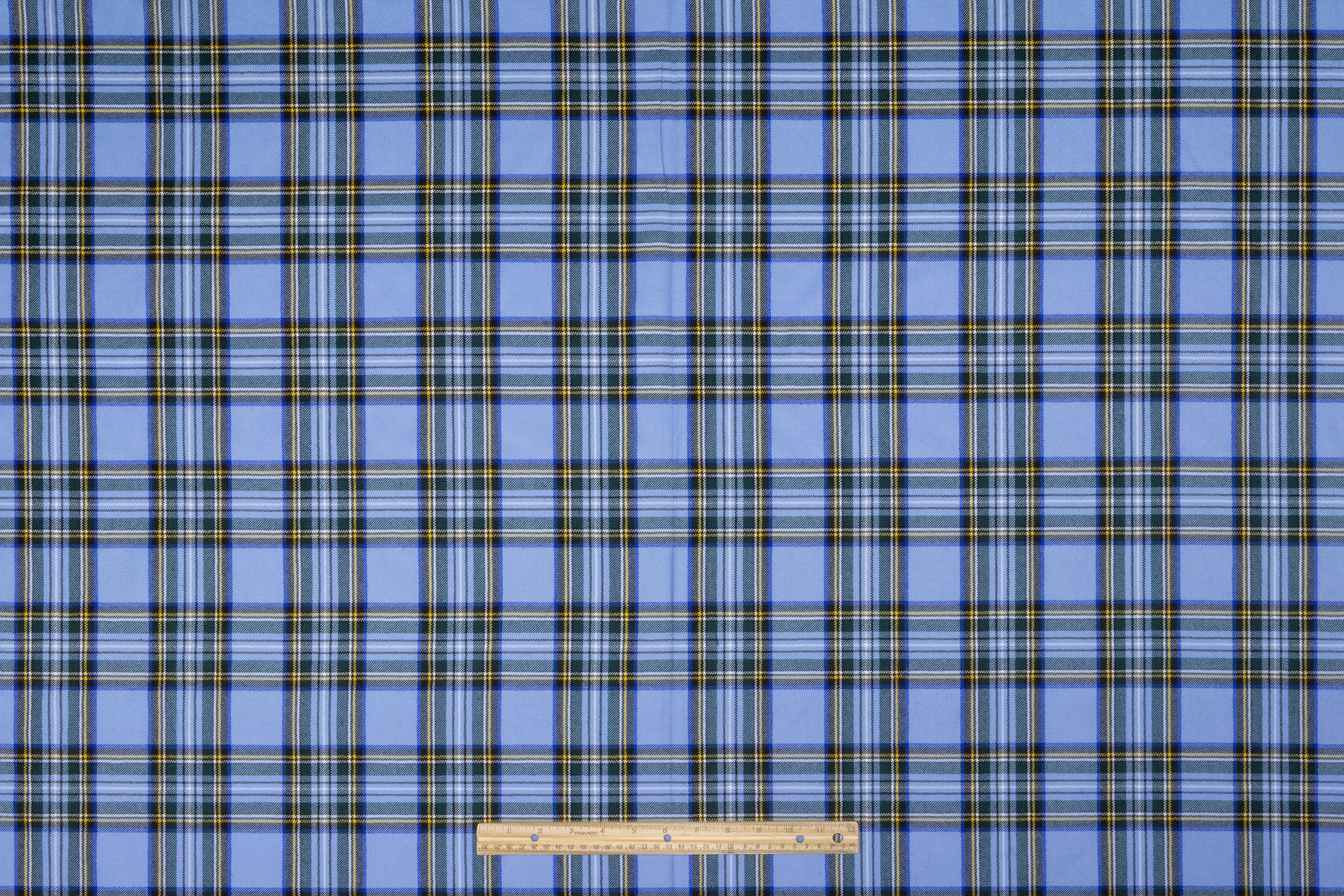 Tartan Italian Wool Suiting - Blue