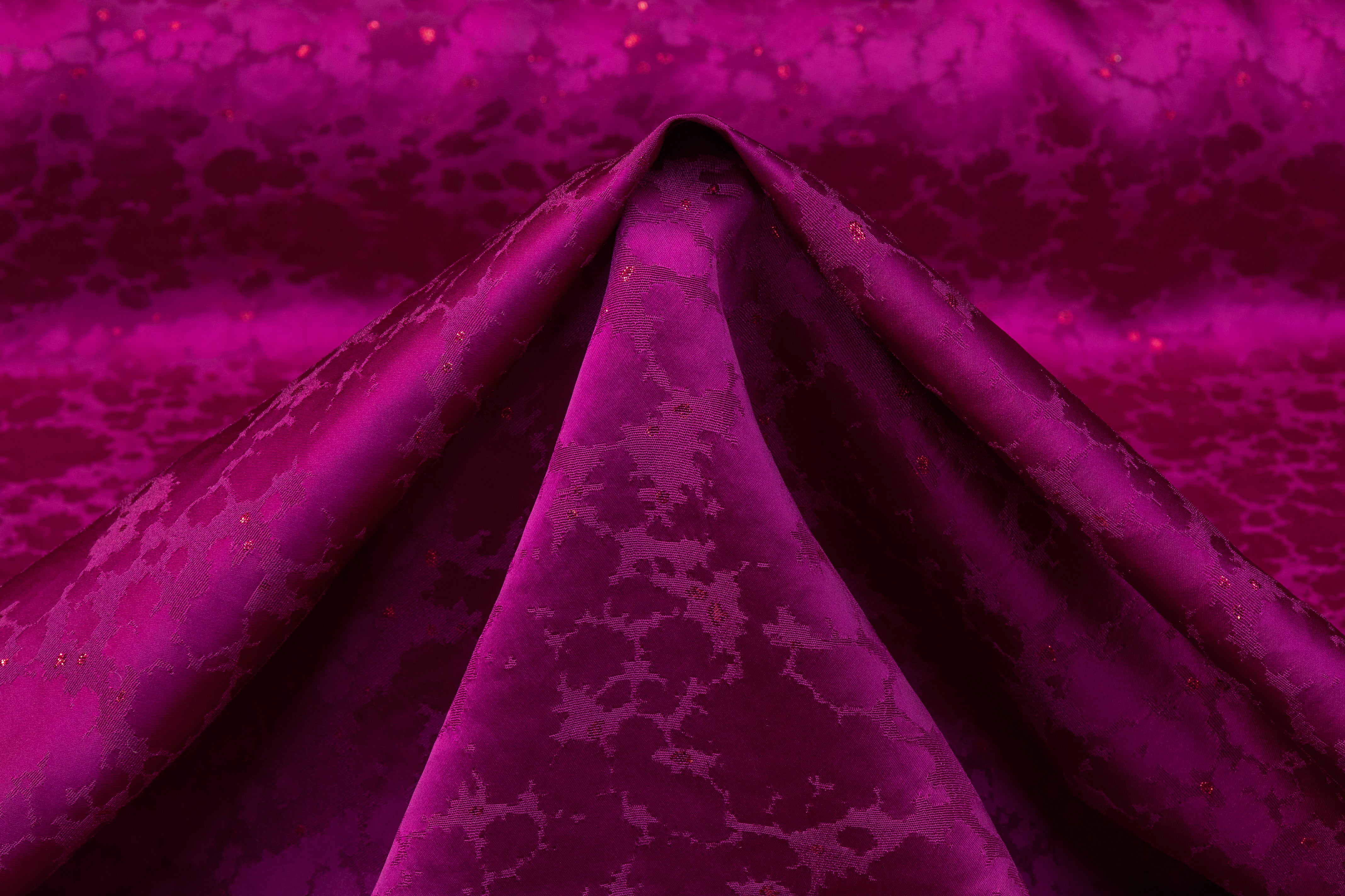 Abstract Metallic Italian Jacquard - Fuchsia