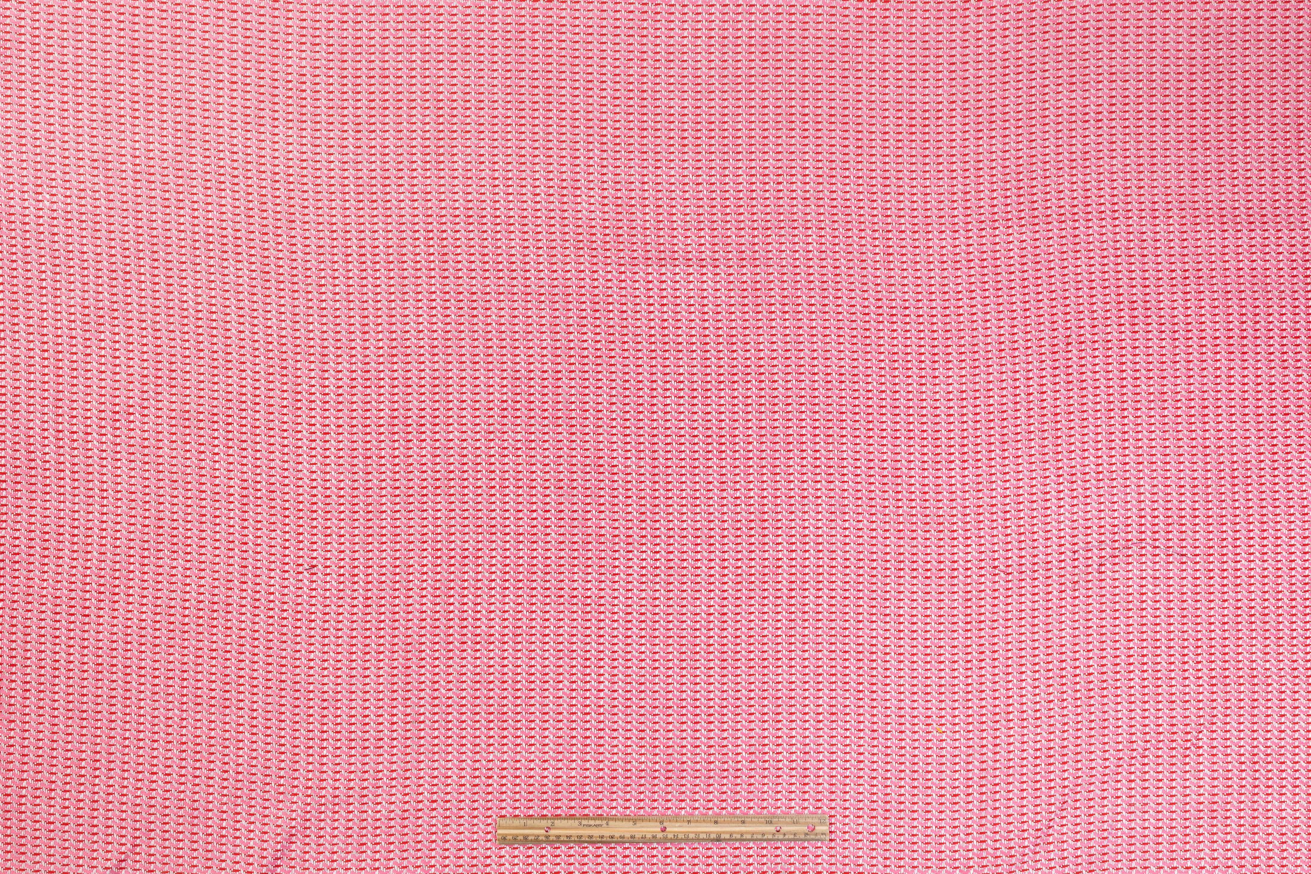 Emanuel Ungaro - Italian Cotton Tweed - Pink / Red / White