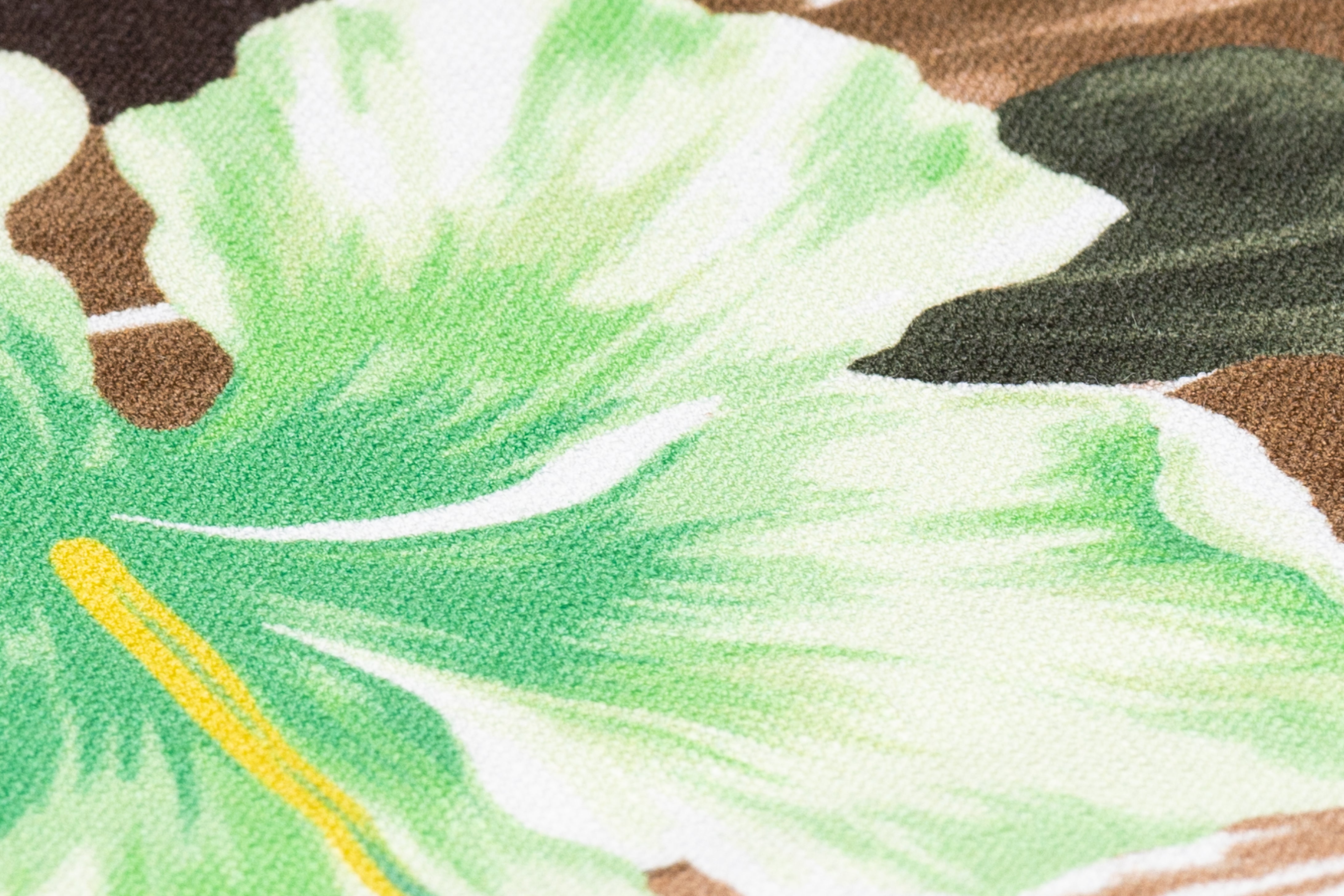 Tropical Italian Viscose Linen - Green / Brown / Yellow