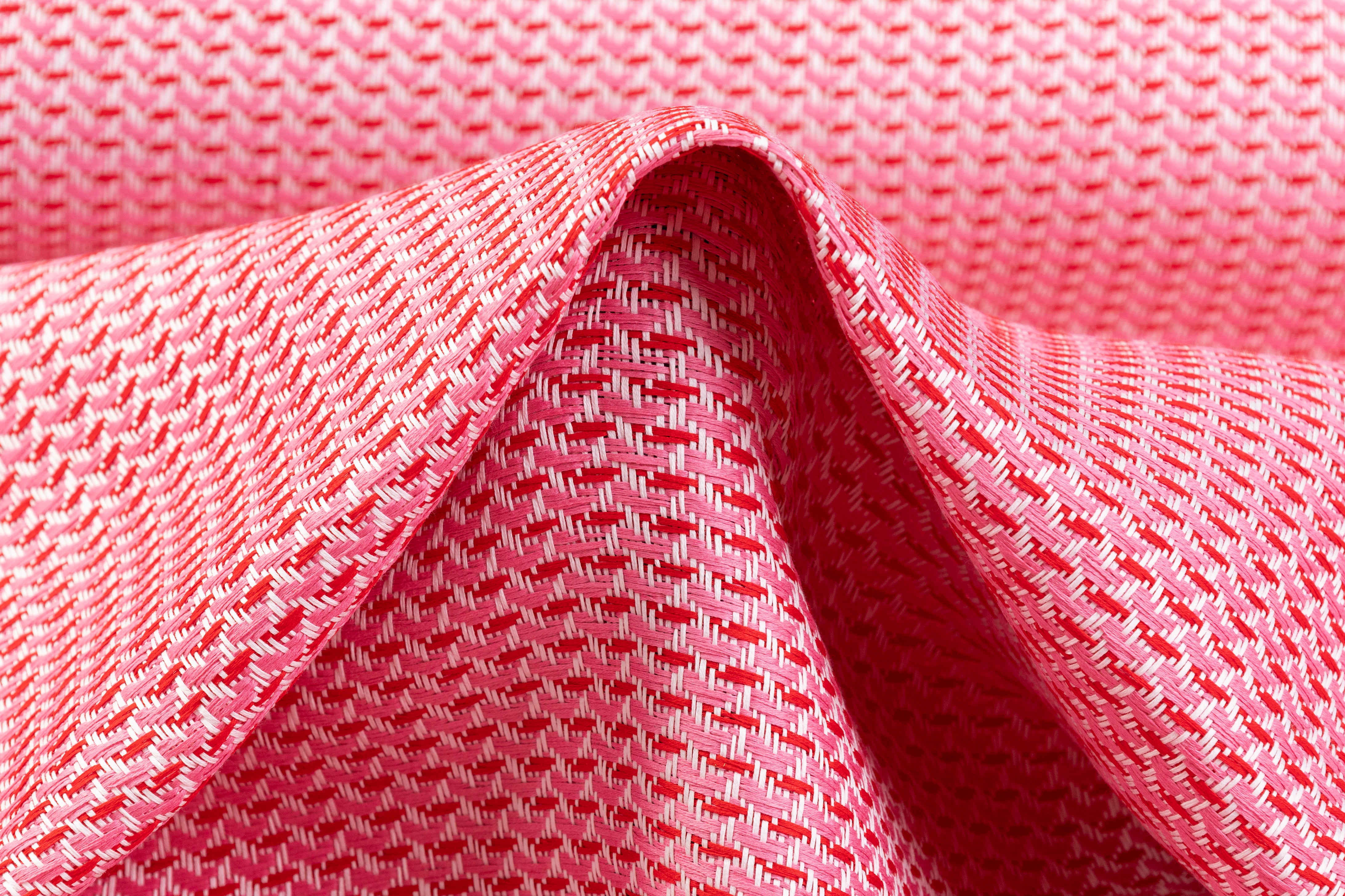 Emanuel Ungaro - Italian Cotton Tweed - Pink / Red / White