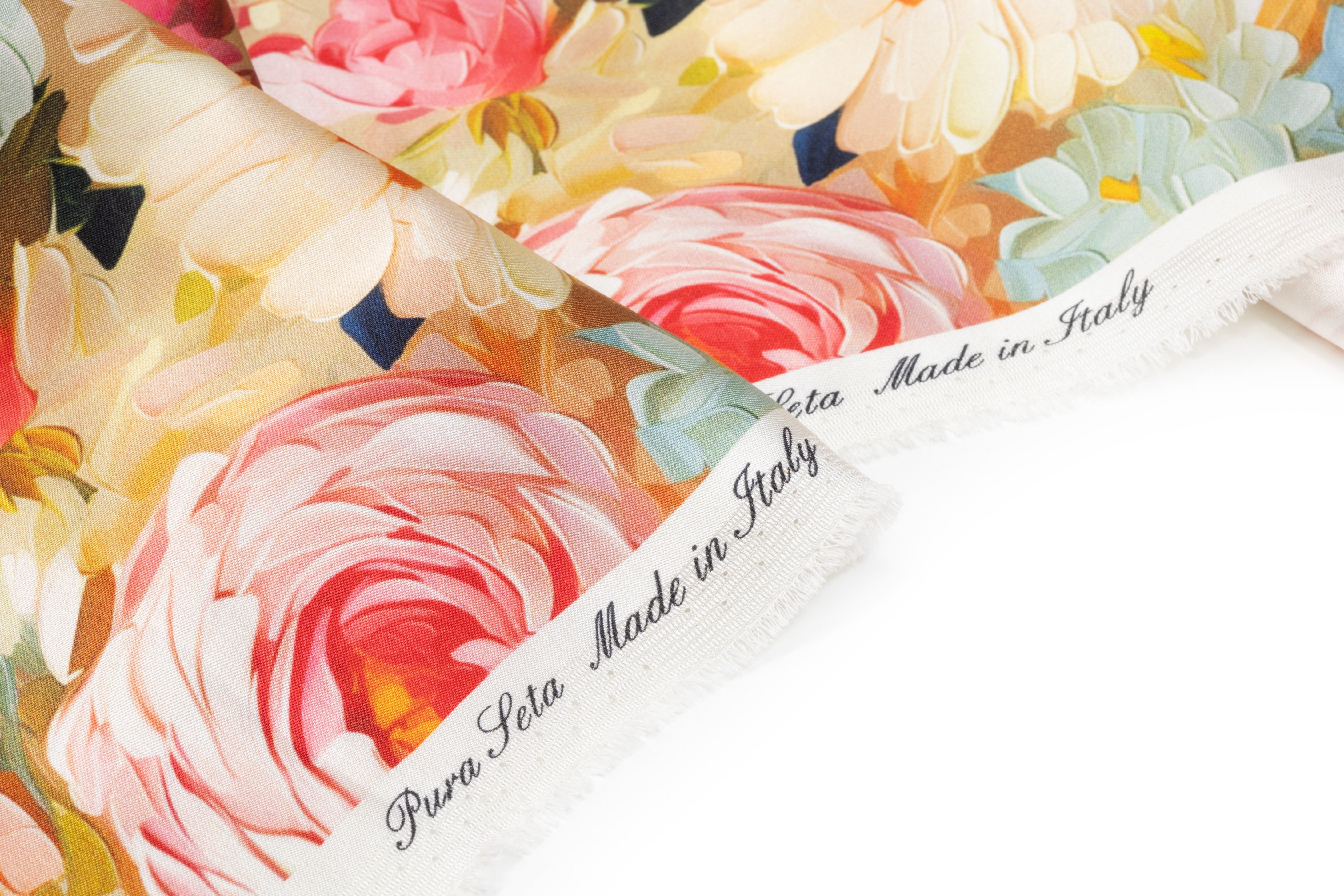 Floral Italian Double Satin Silk Charmeuse - Multicolor