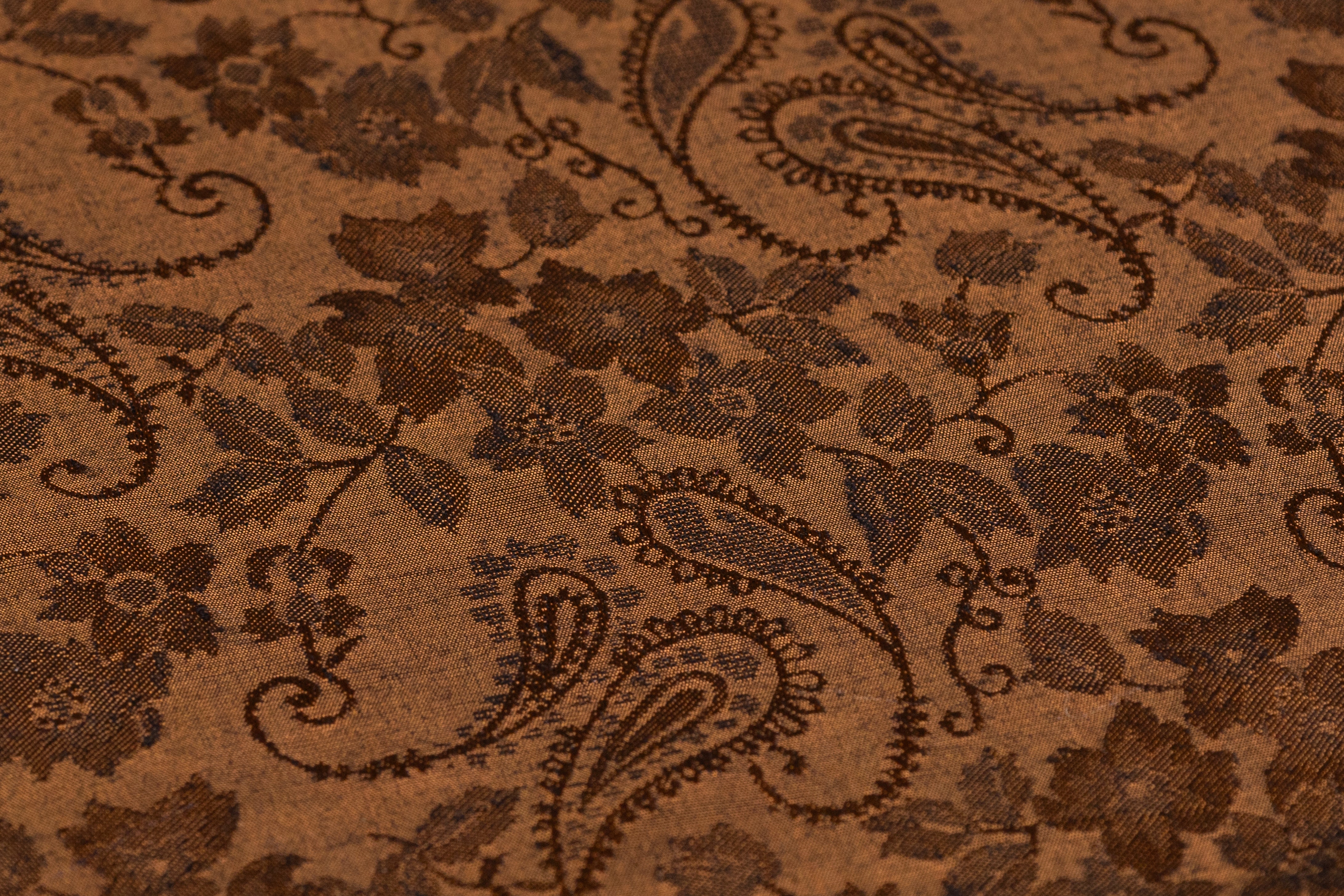 Paisley Italian Viscose Acetate Jacquard - Brown