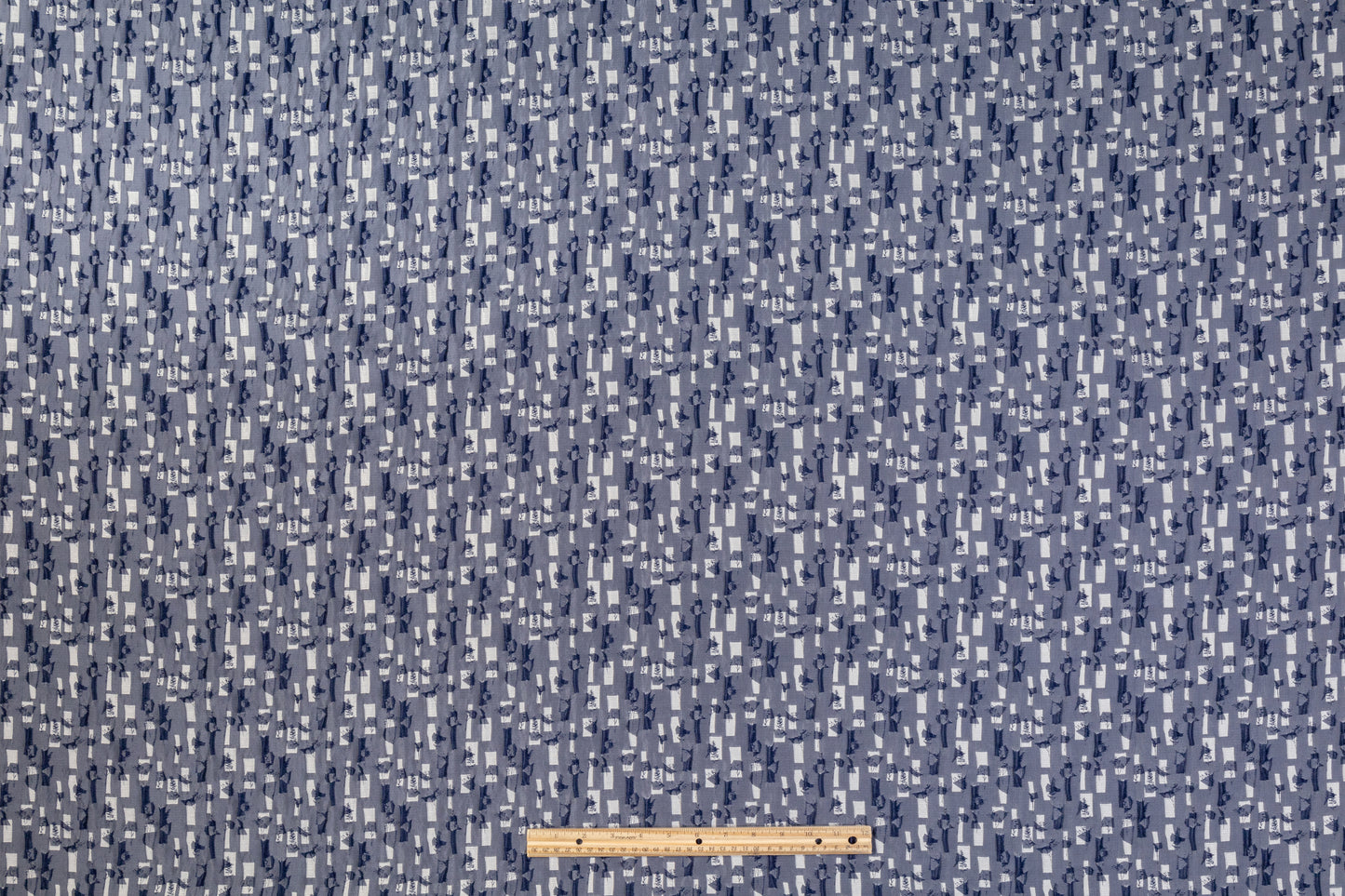 Abstract Crushed Metallic Brocade - Blue