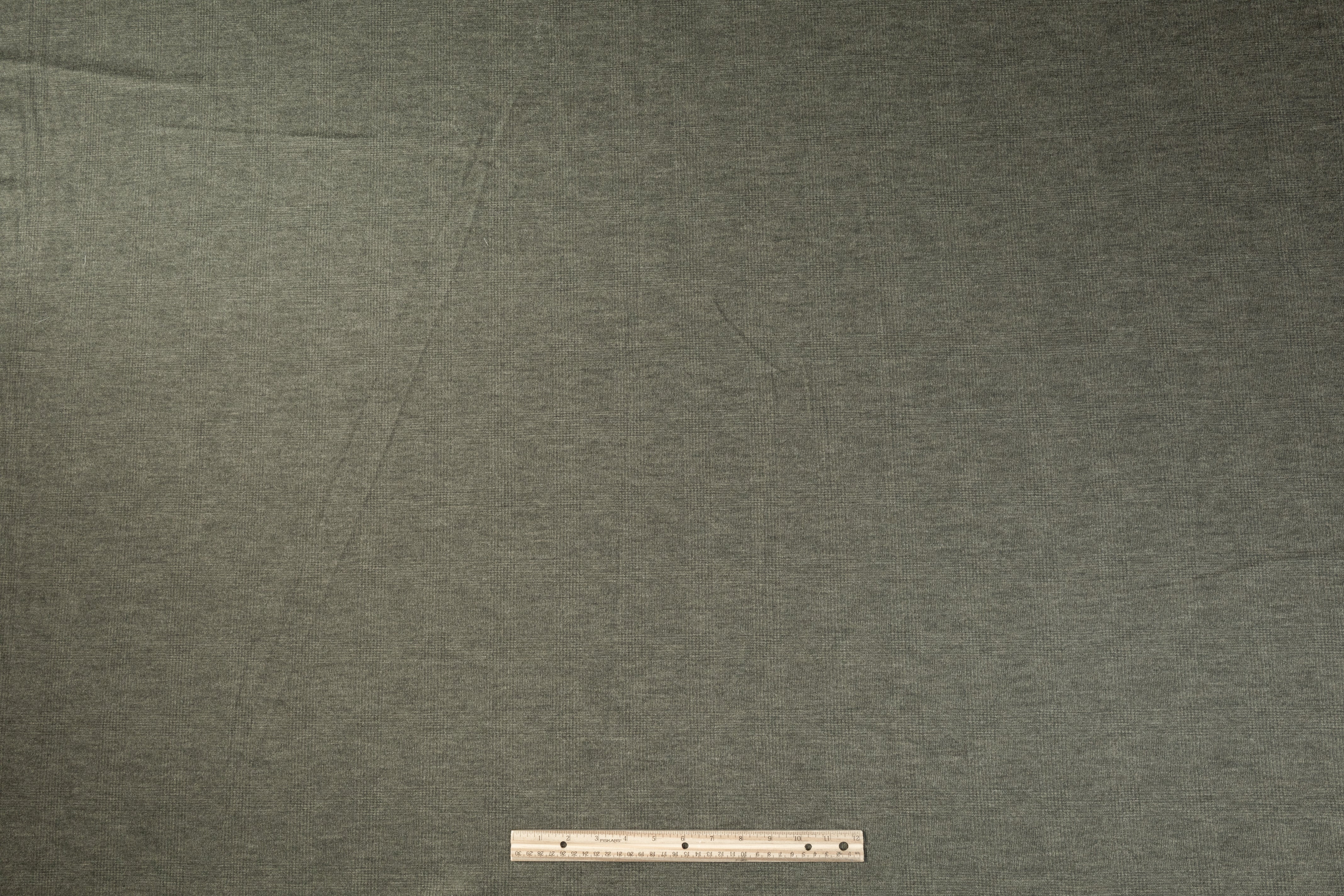 Checked Italian Wool Jersey Knit - Green