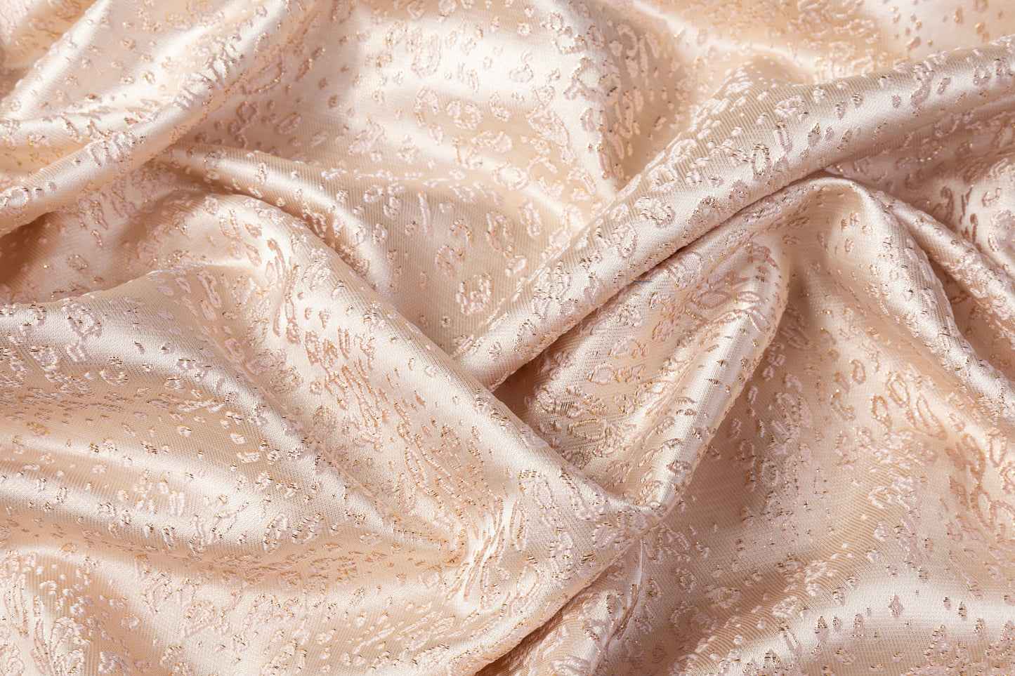 Cheetah Metallic Brocade - Blush