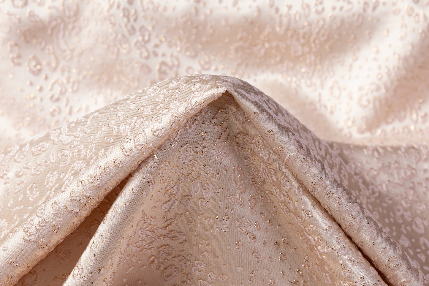 Cheetah Metallic Brocade - Blush