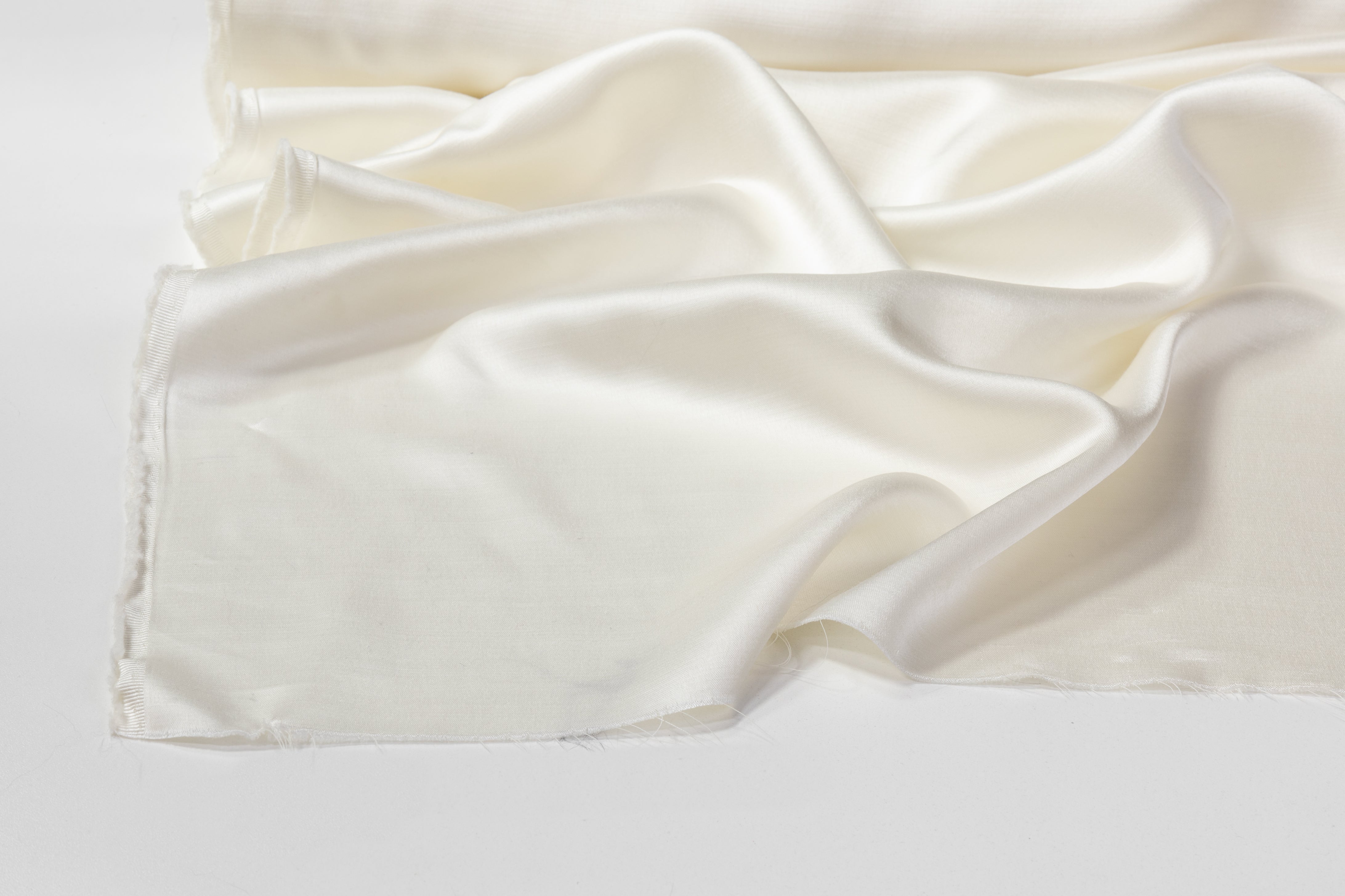 Double Faced Italian Acetate Wool Satin - Ivory