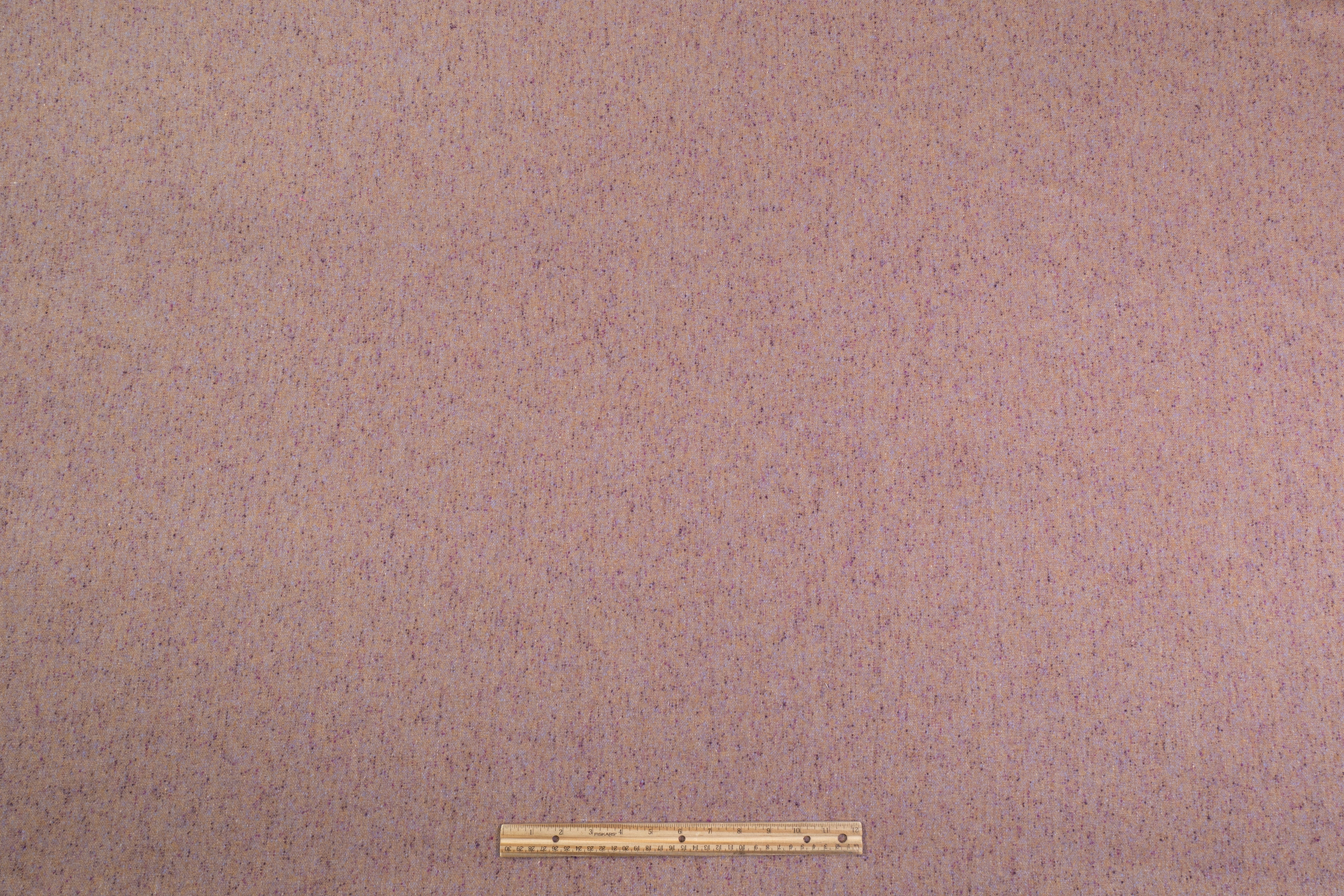 Italian Speckled Wool Coating - Beige / Mauve