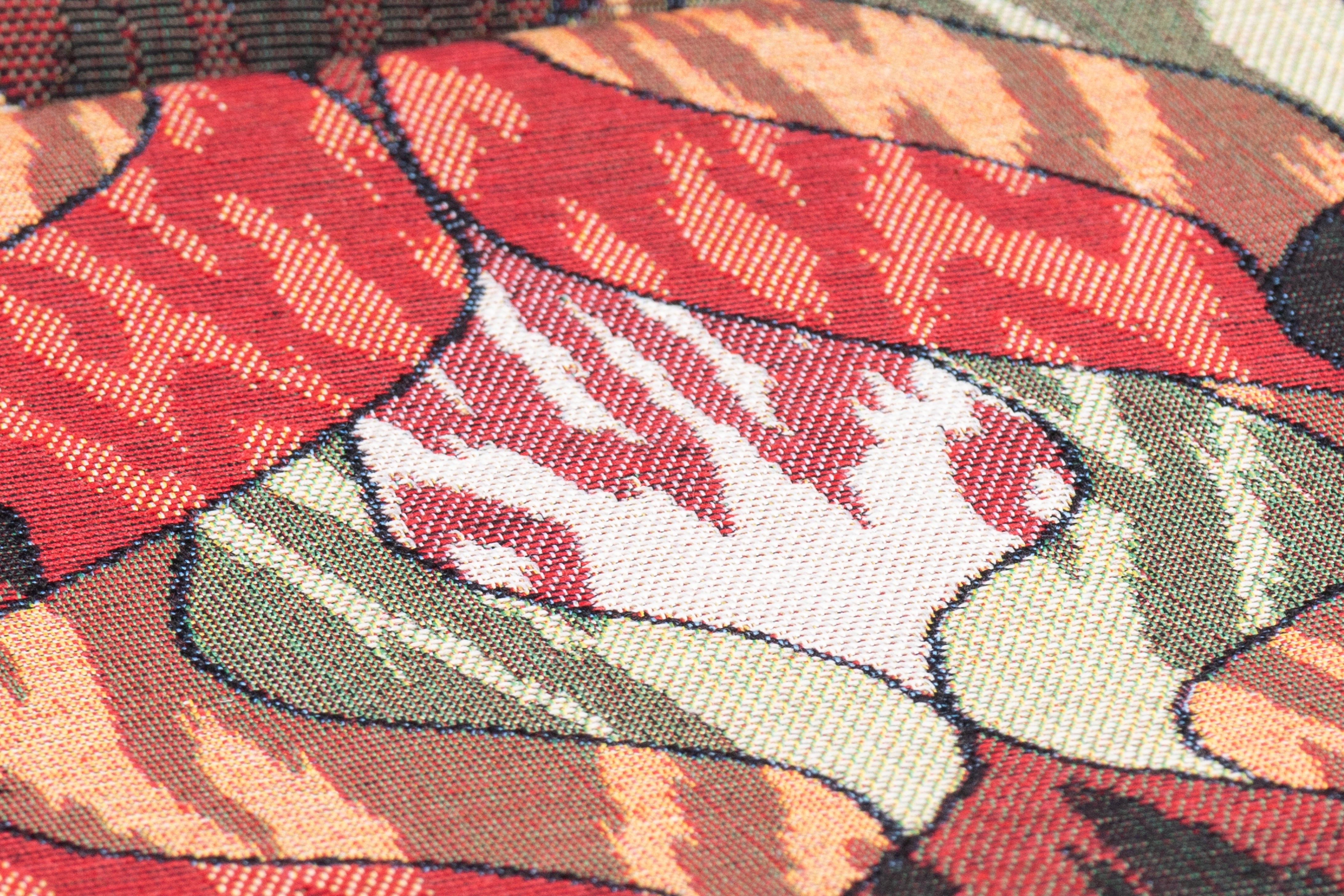 Italian Tapestry Brocade - Red / Sage / Brown