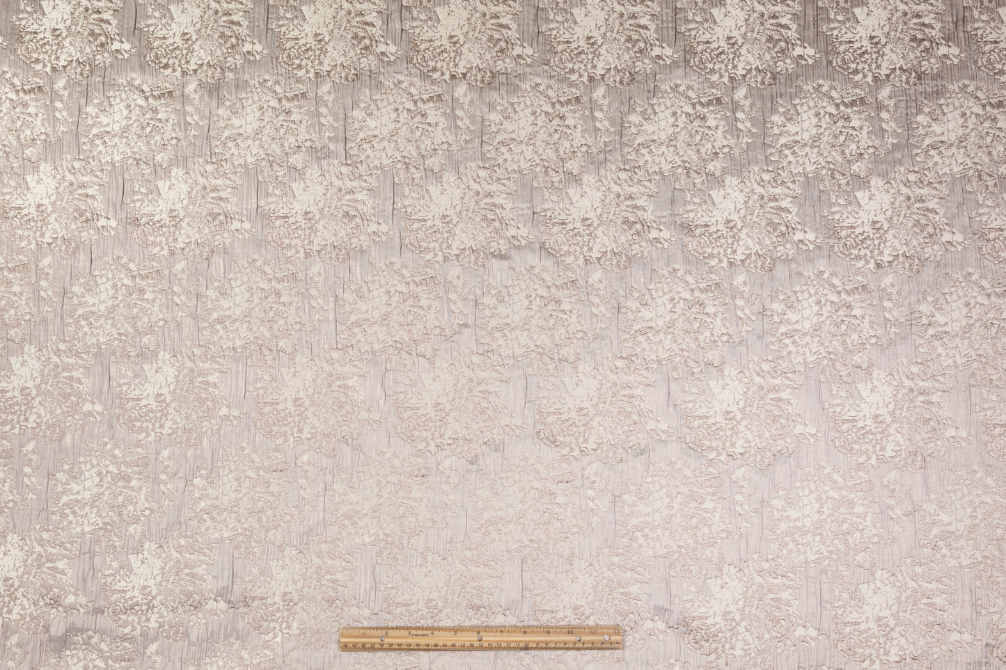 Abstract Crinkled Metallic Brocade - Platinum Gray