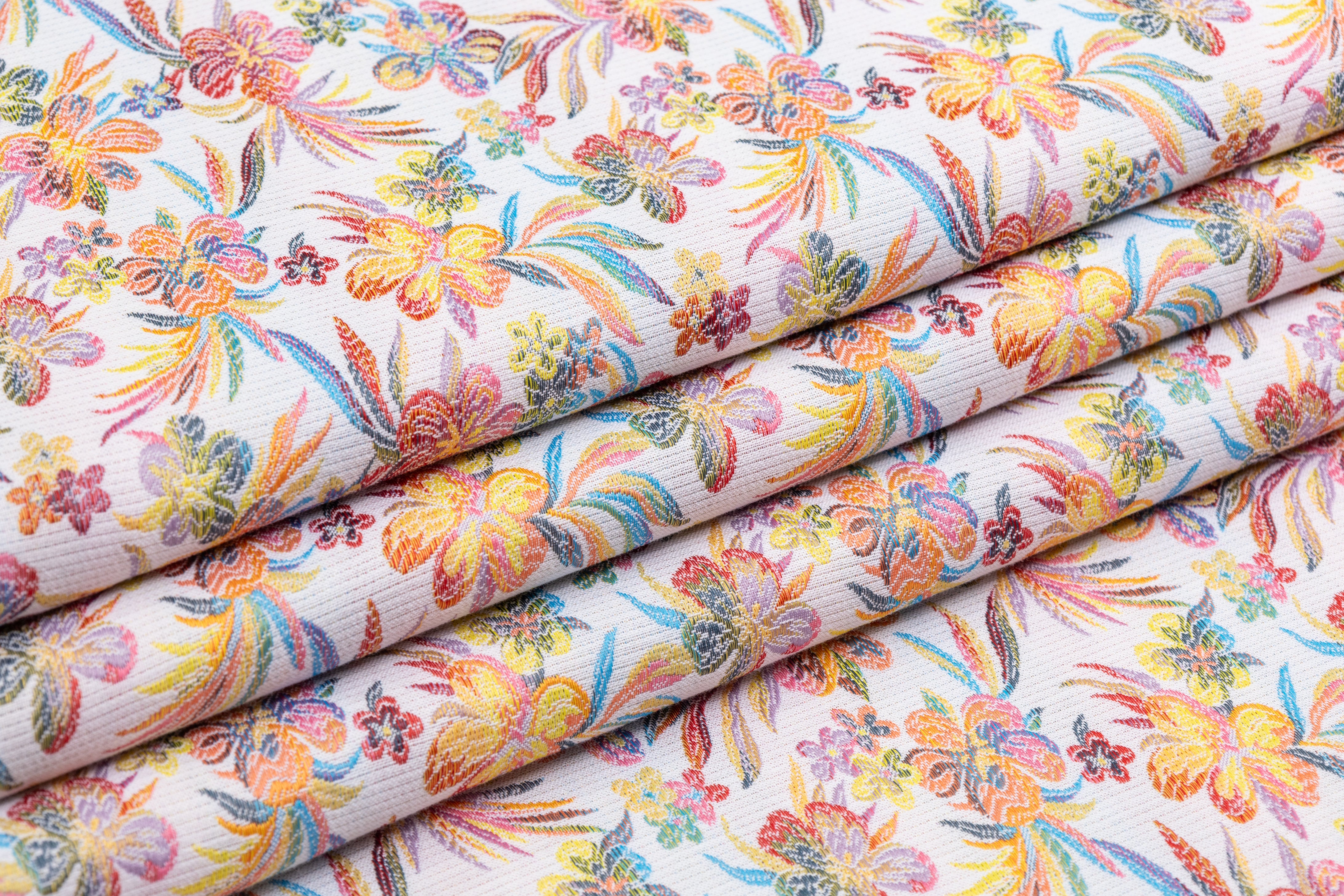 Floral Italian Stretch Brocade - Multicolor