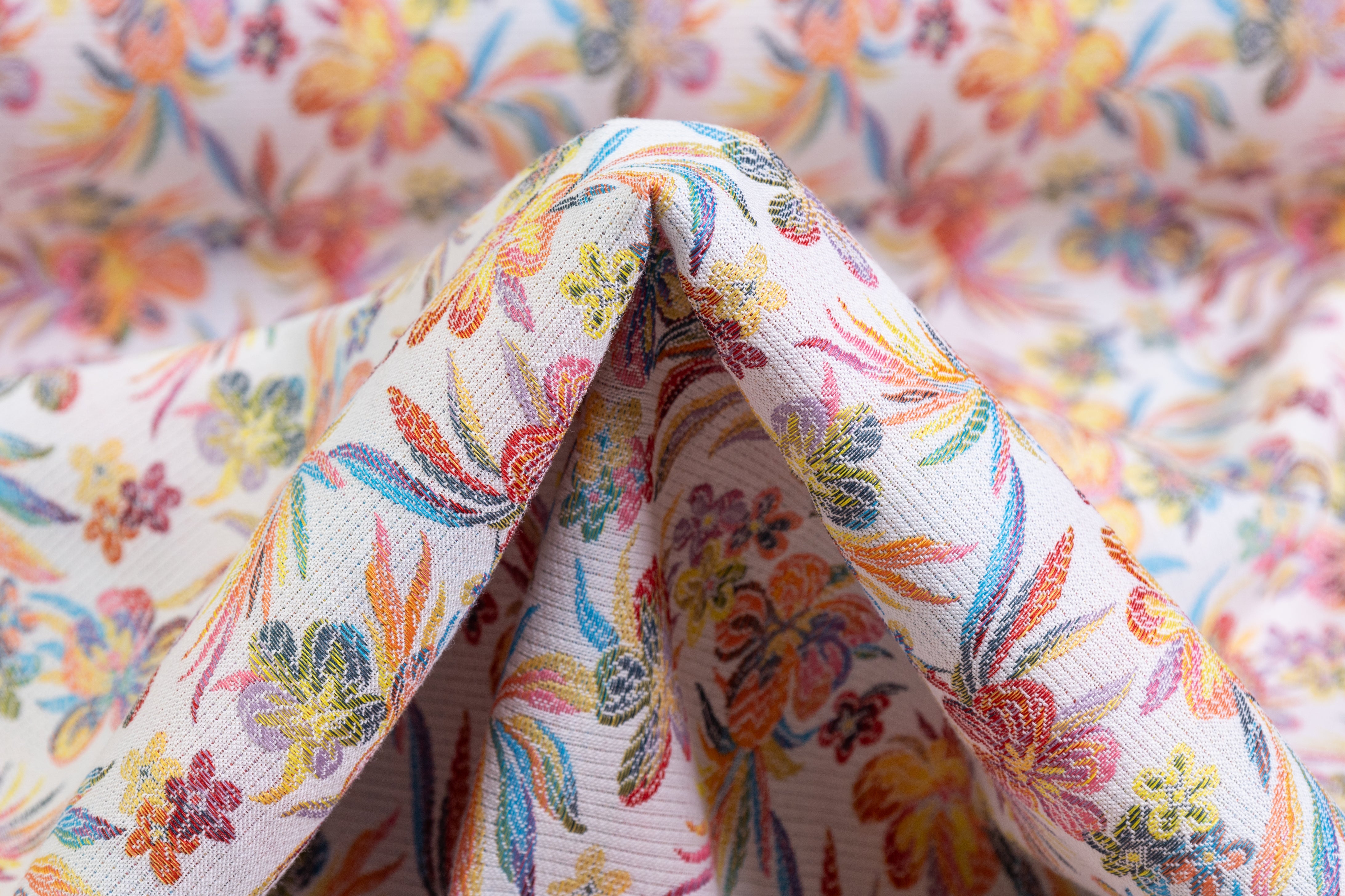 Floral Italian Stretch Brocade - Multicolor